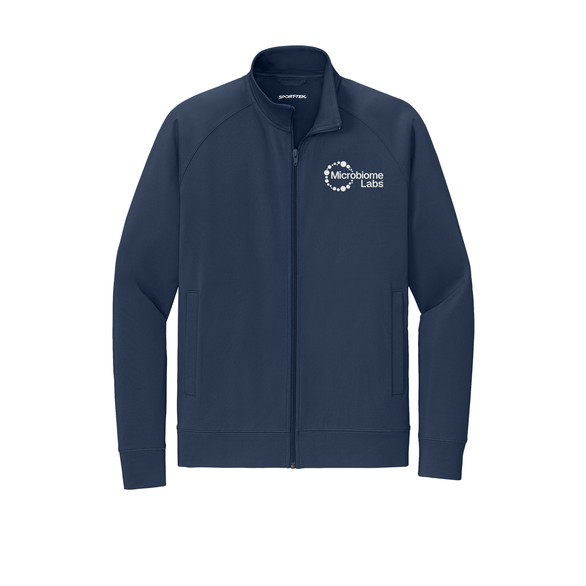 microbiomelabs-sport-tek-mens-cadet-jacket-embroidery-leftchest-ST857-truenavy-flat-front