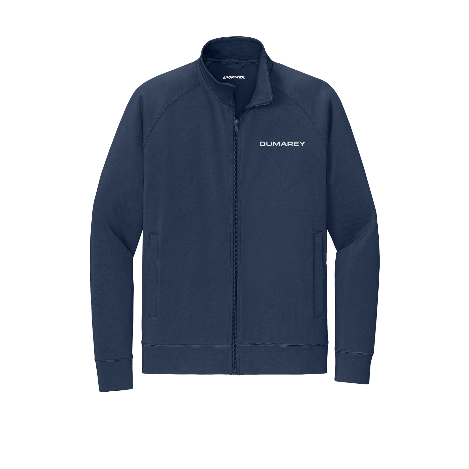 dumarey-sport-tek-mens-cadet-jacket-embroidery-leftchest-ST857-truenavy-flat-front