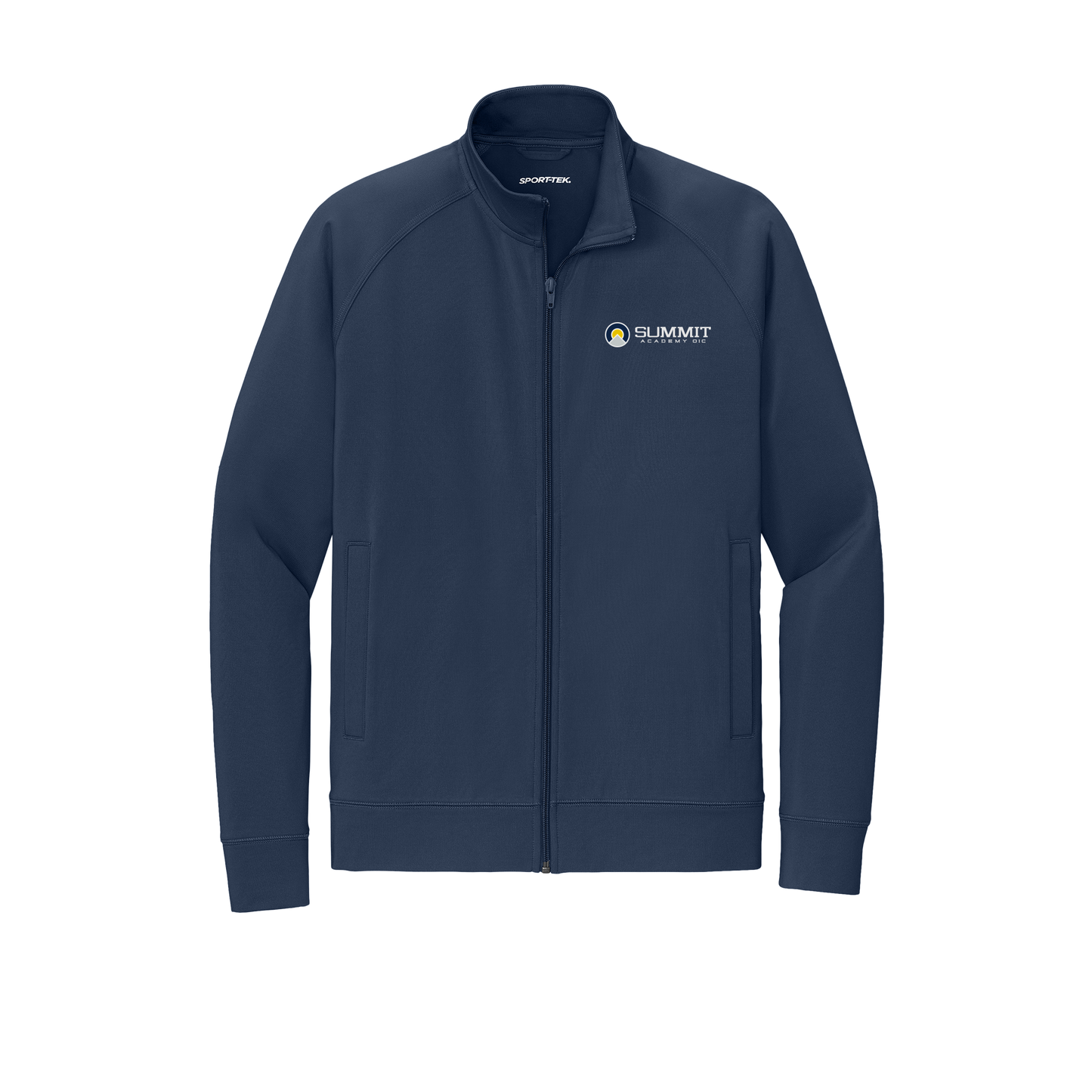 saoic-sport-tek-mens-cadet-jacket-embroidery-leftchest-ST857-truenavy-flat-front