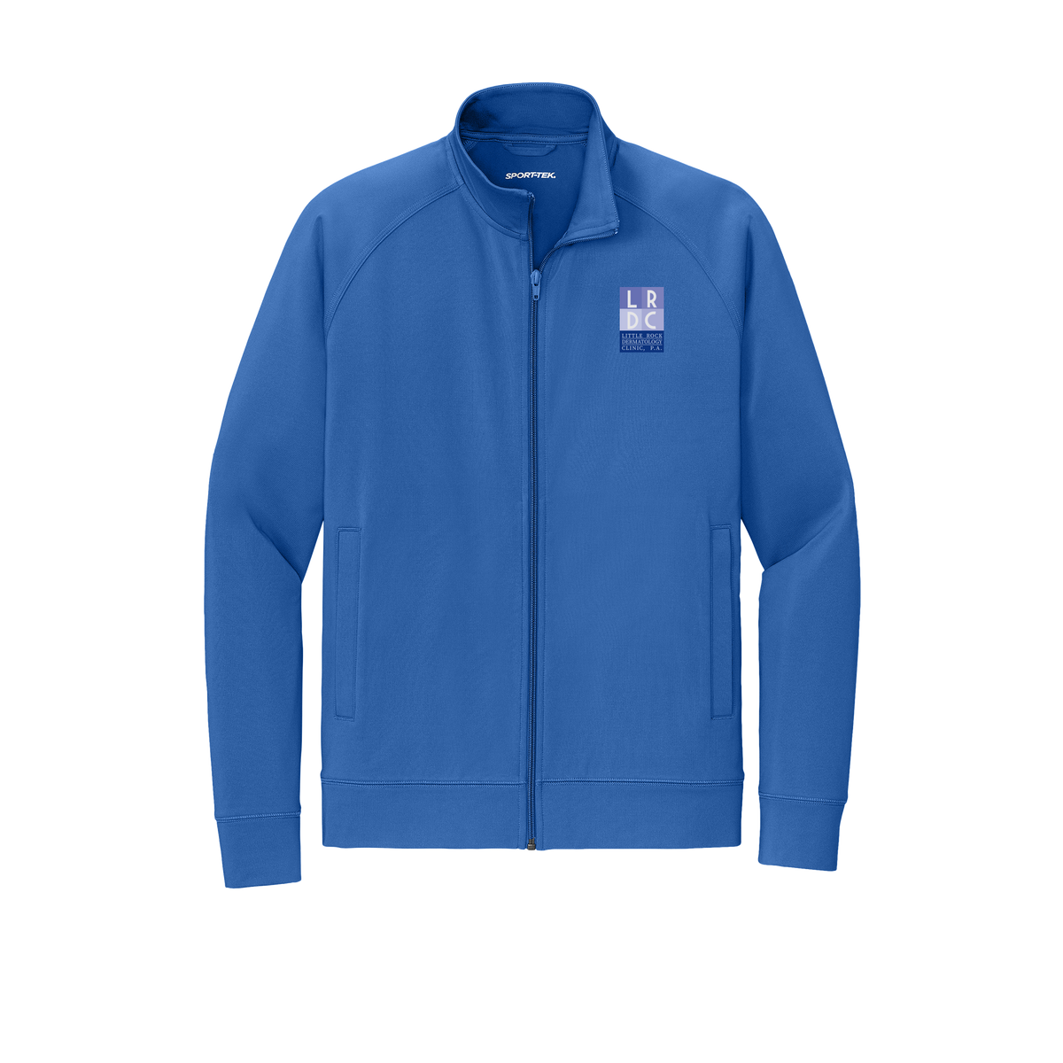 littlerockdermatology-sport-tek-mens-cadet-jacket-embroidery-leftchest-ST857-trueroyal-flat-front