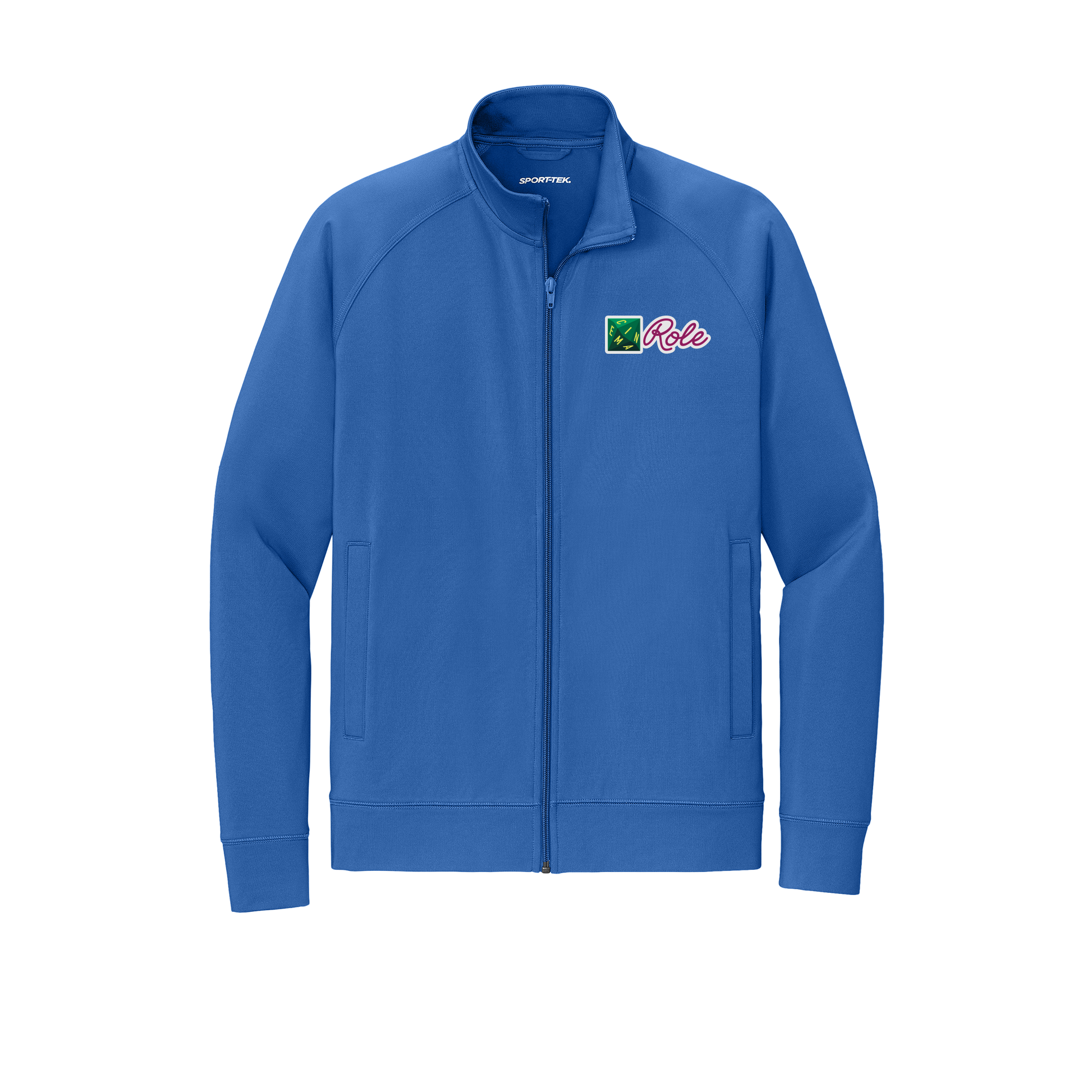 cinemarole-sport-tek-mens-cadet-jacket-embroidery-leftchest-ST857-trueroyal-flat-front