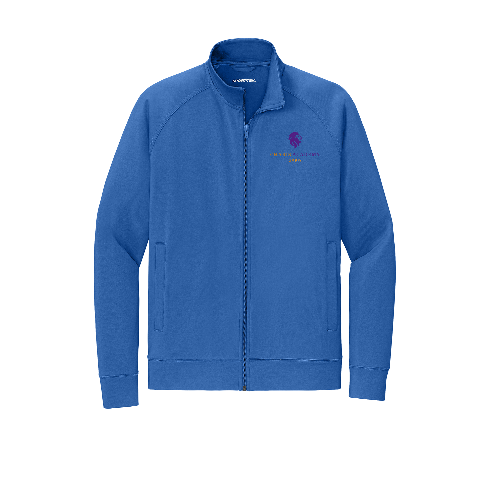 cahazleton-sport-tek-mens-cadet-jacket-embroidery-leftchest-ST857-trueroyal-flat-front