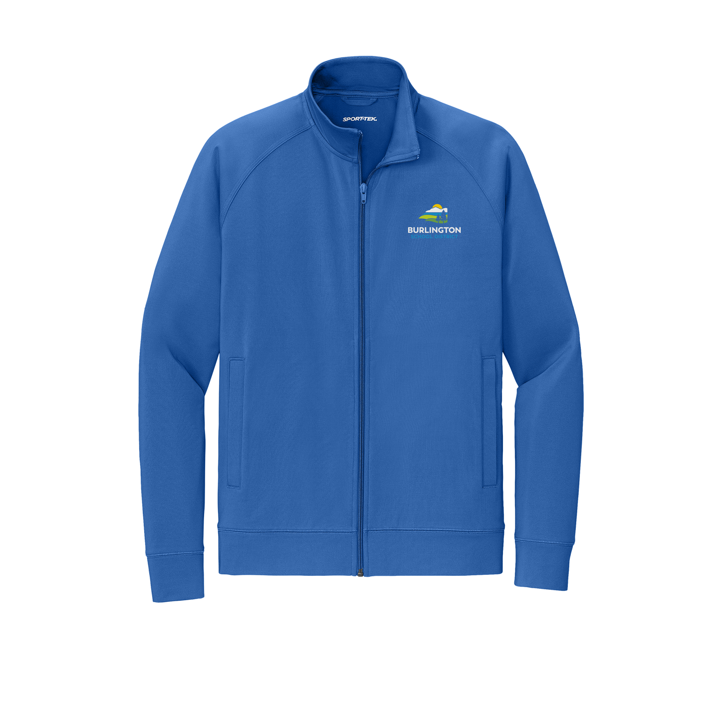 bsdvt-sport-tek-mens-cadet-jacket-embroidery-leftchest-ST857-trueroyal-flat-front