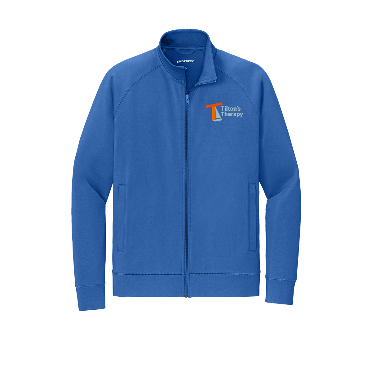 tiltonstherapy-sport-tek-mens-cadet-jacket-embroidery-leftchest-ST857-trueroyal-flat-front