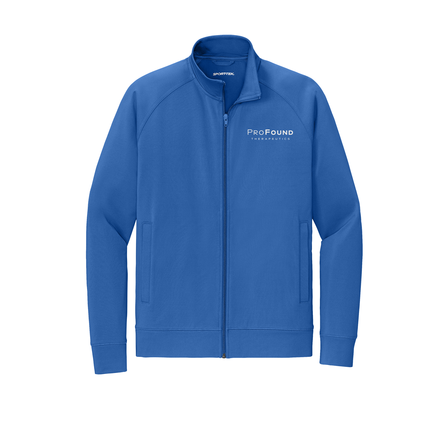 profoundtx-sport-tek-mens-cadet-jacket-embroidery-leftchest-ST857-trueroyal-flat-front