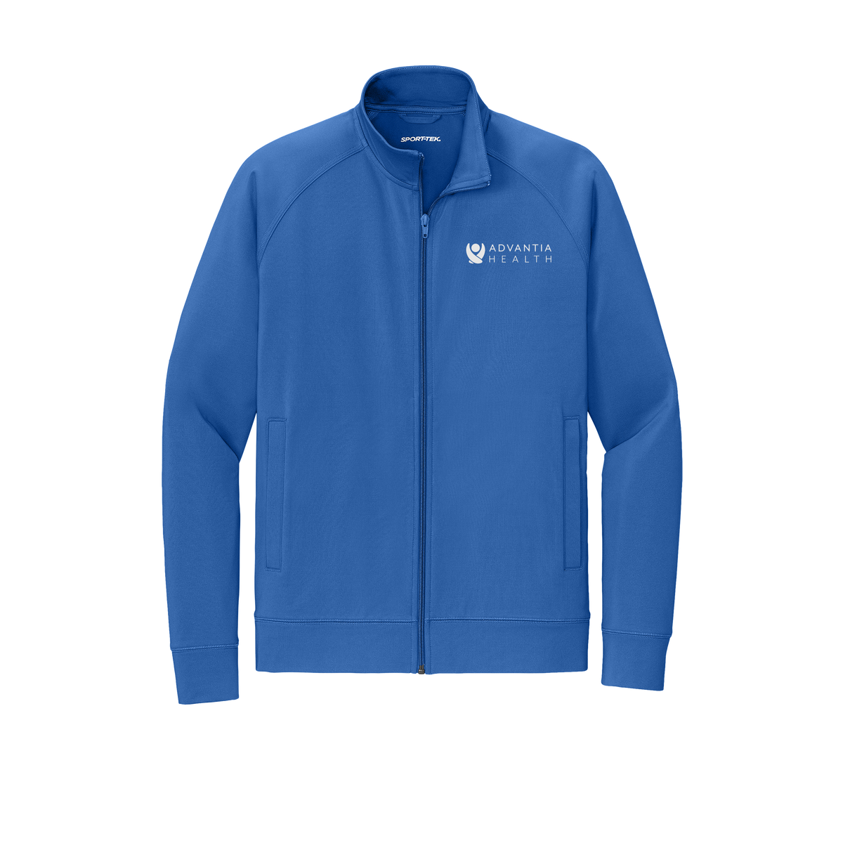 advantiahealth-sport-tek-mens-cadet-jacket-embroidery-leftchest-ST857-trueroyal-flat-front