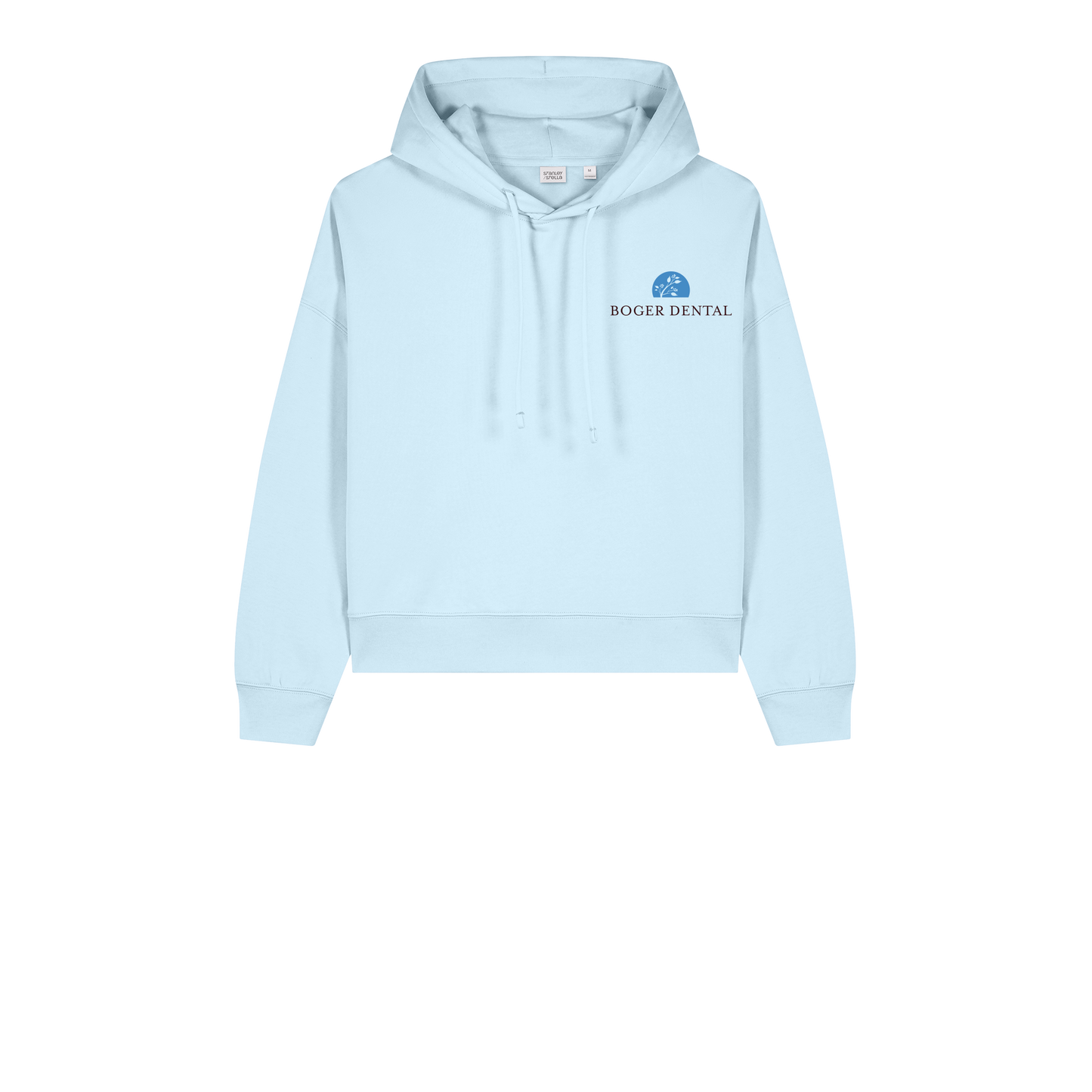 boger-dental-womens-organic-mid-weight-hoodie-embroidery-leftchest-SXW035-blueice-flat-front