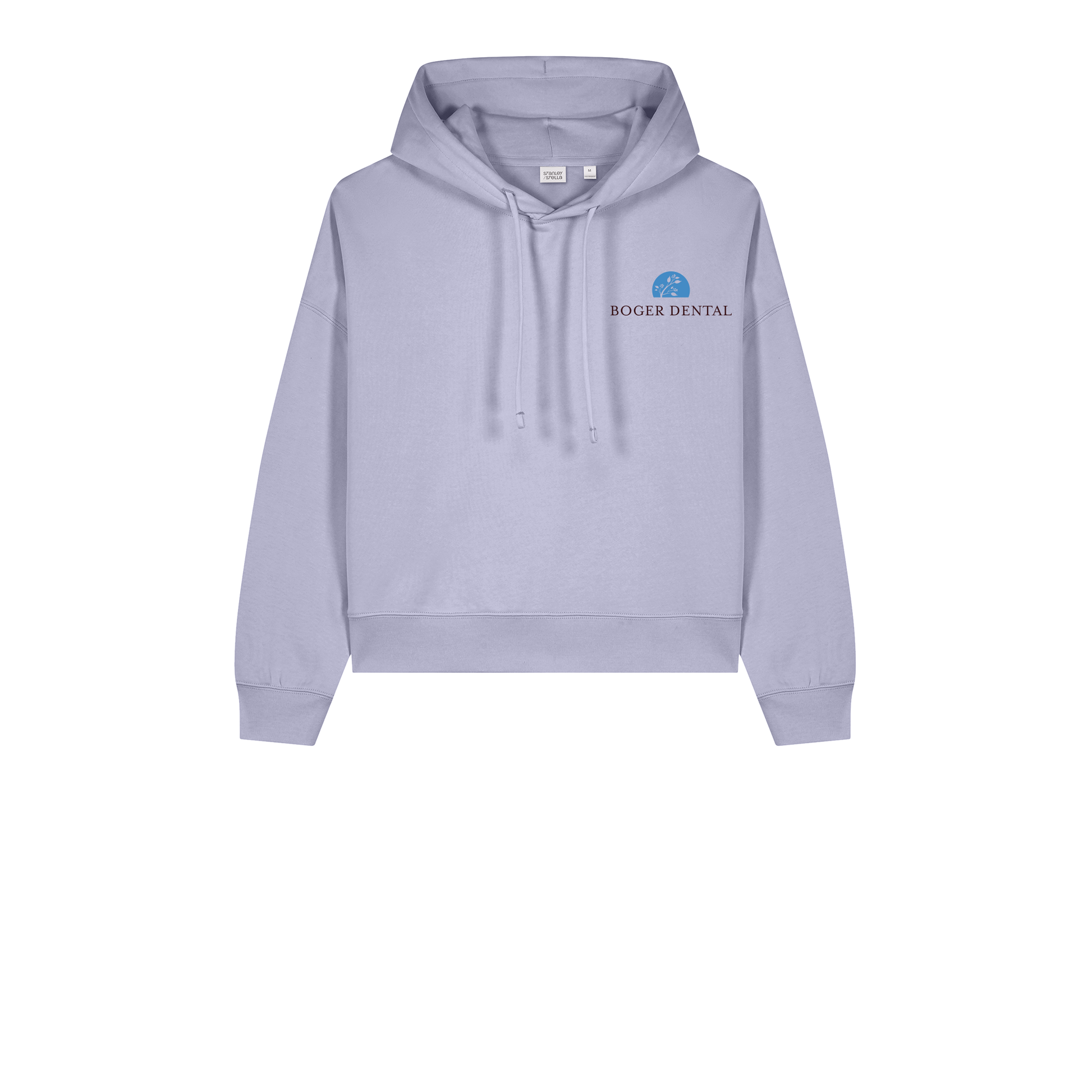 boger-dental-womens-organic-mid-weight-hoodie-embroidery-leftchest-SXW035-lavender-flat-front