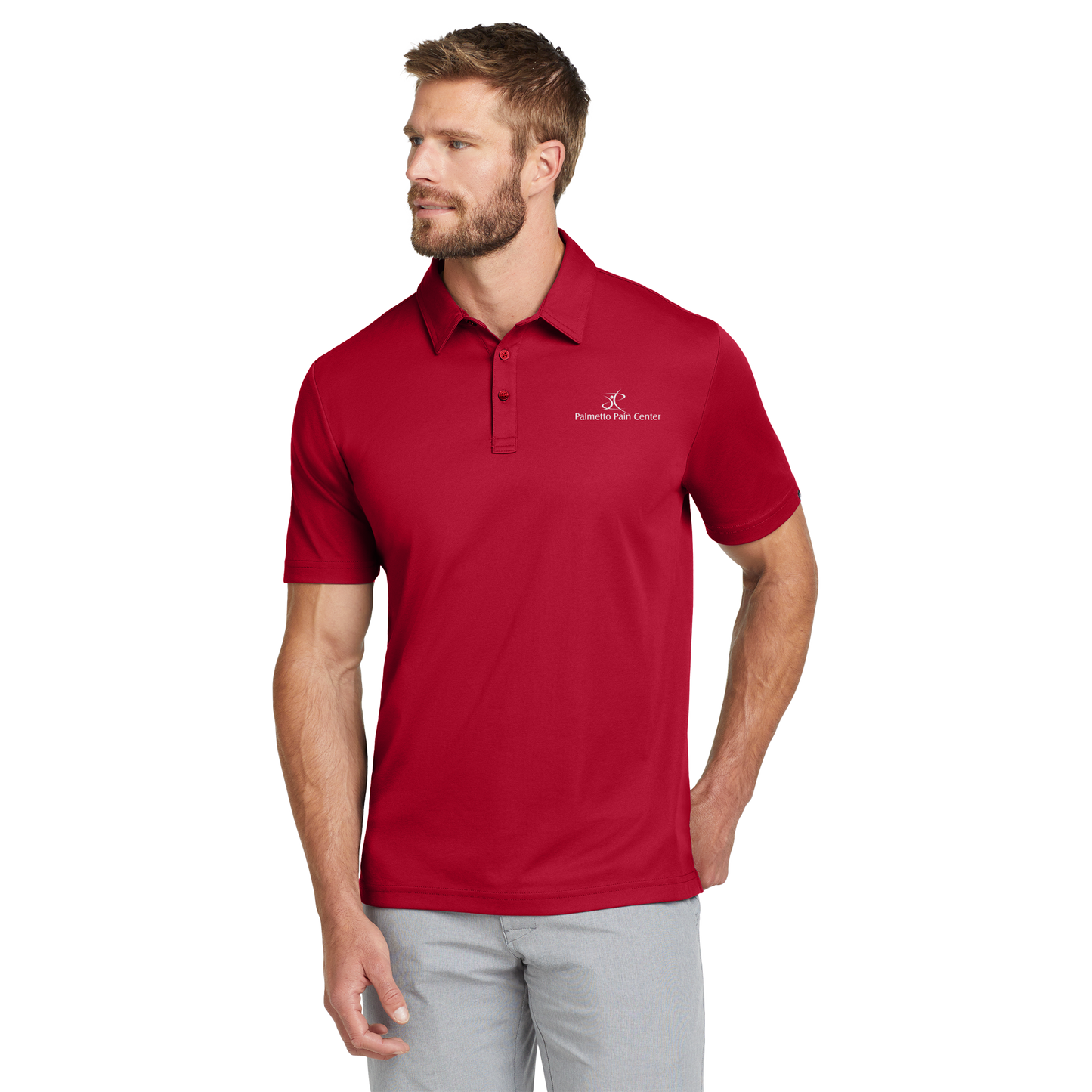 palmetto-pain-center-travismathew-oceanside-polo-embroidery-leftchest-TM1MU411-scooterred-flat-front