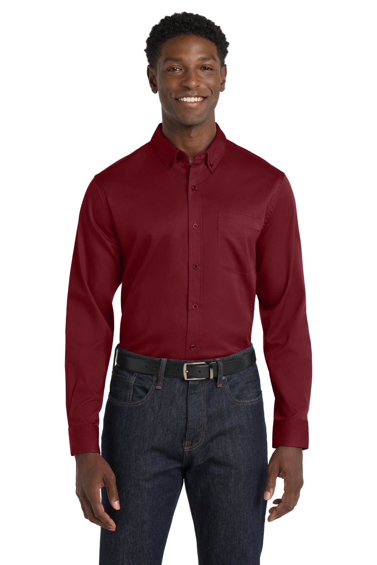 Port Authority® Long Sleeve SuperPro React™ Twill Shirt. W808