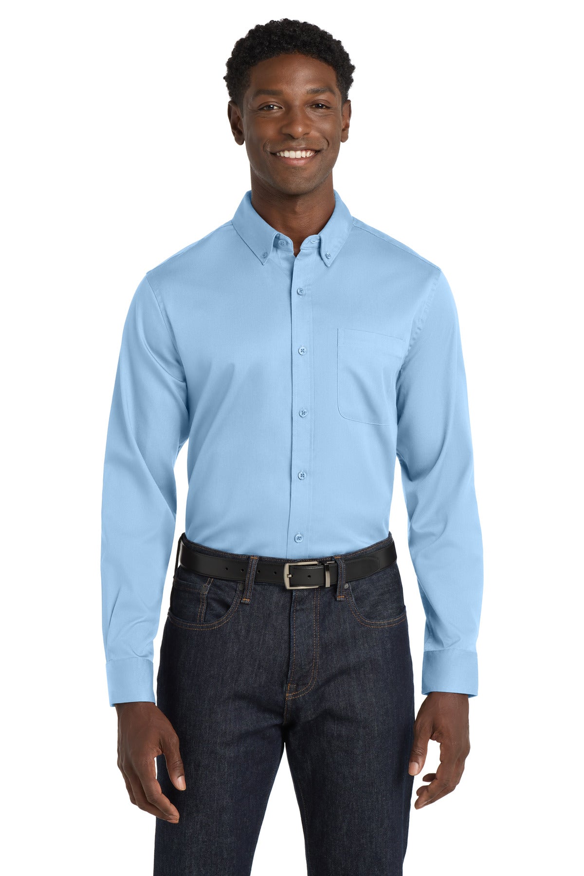 Port Authority® Long Sleeve SuperPro React™ Twill Shirt. W808