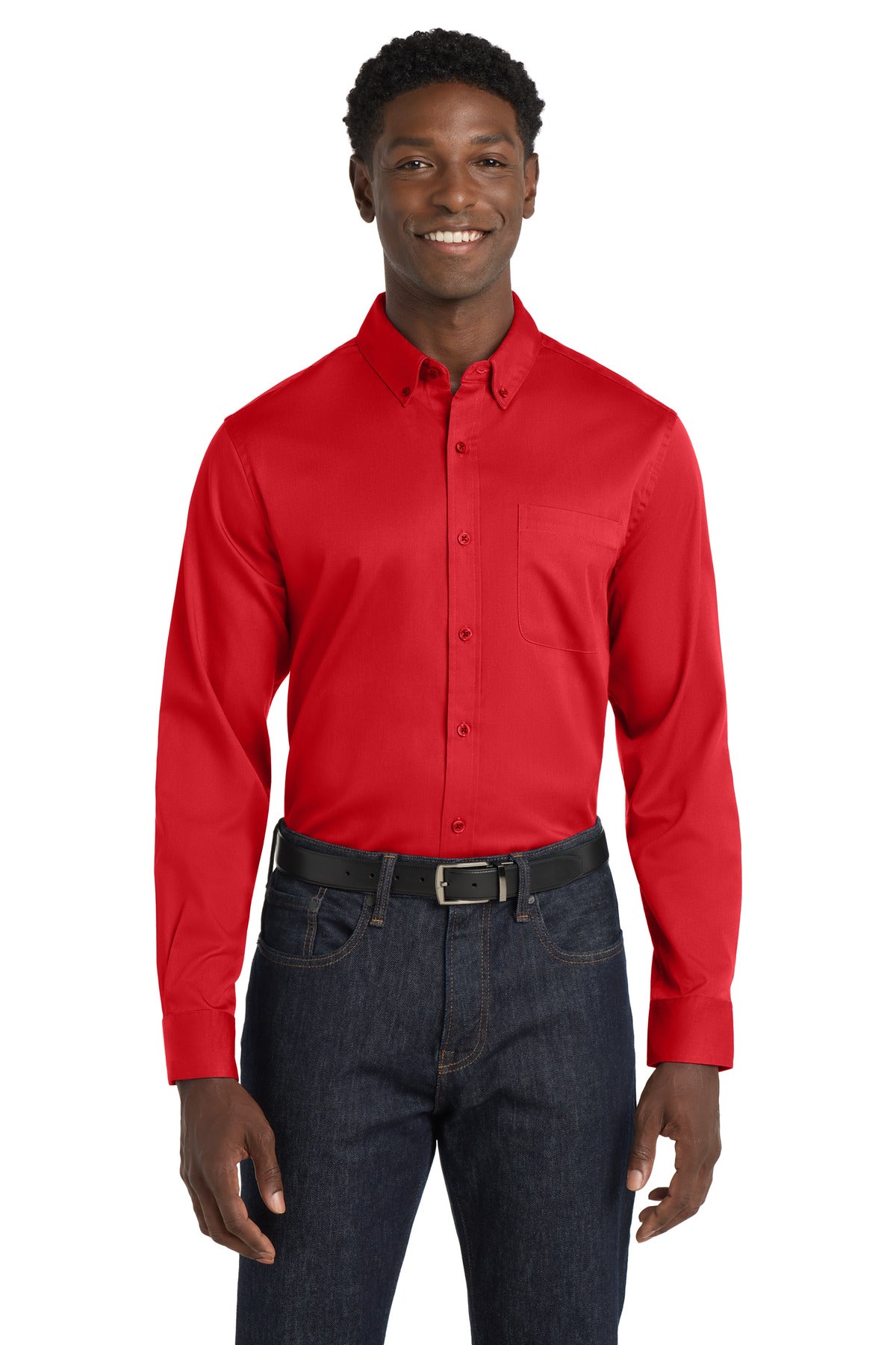 Port Authority® Long Sleeve SuperPro React™ Twill Shirt. W808