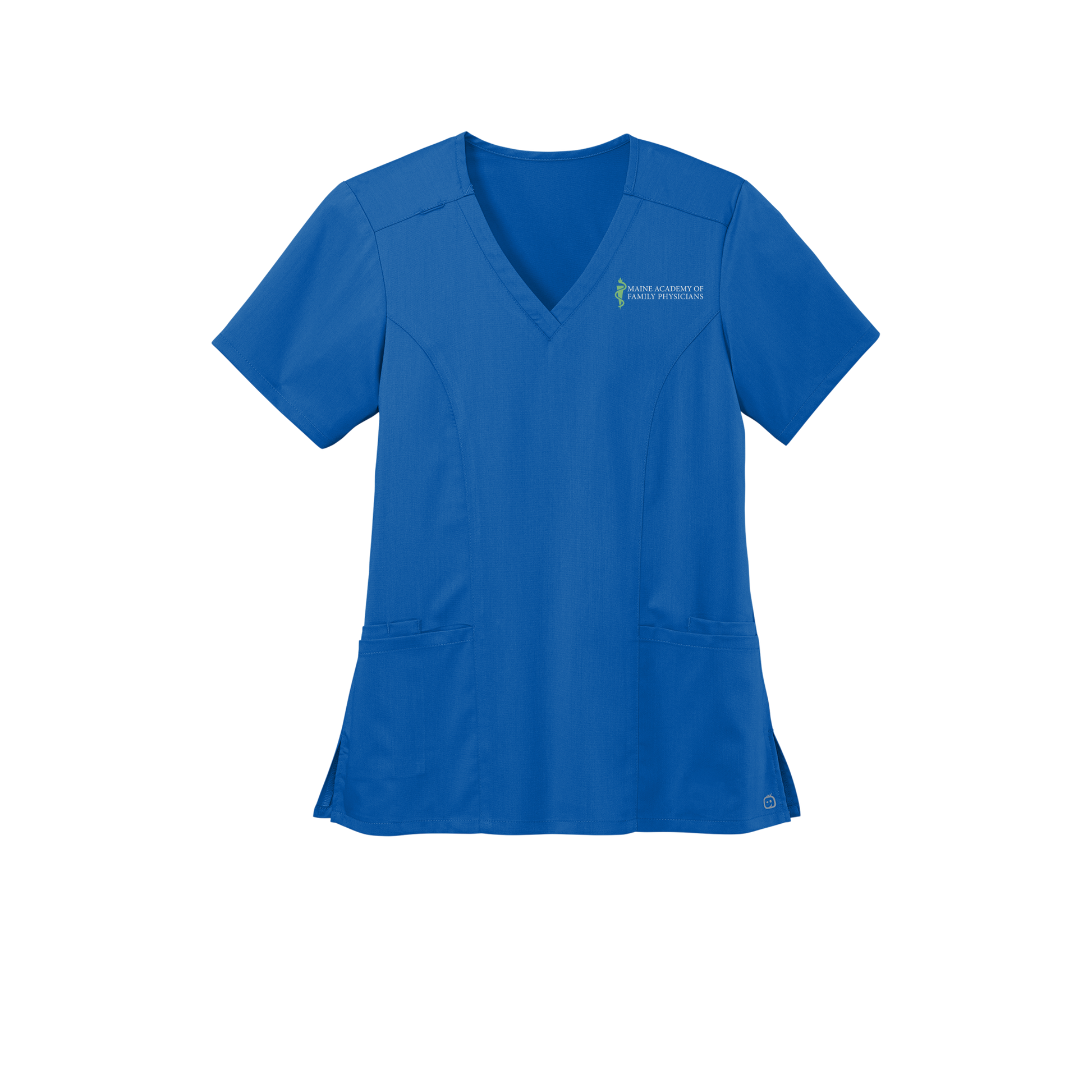 maineafp-wink-womens-premiere-flex-v-neck-embroidery-leftchest-WW4168-royal-flat-front
