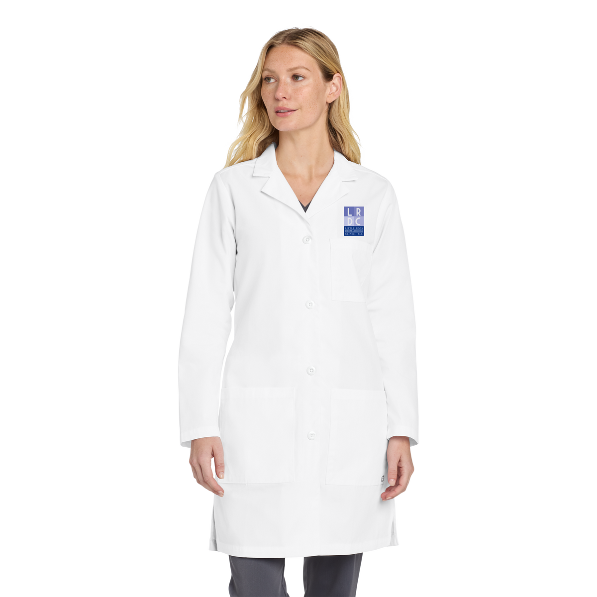 littlerockdermatology-wink-womens-lab-coat-long-primary-mockup