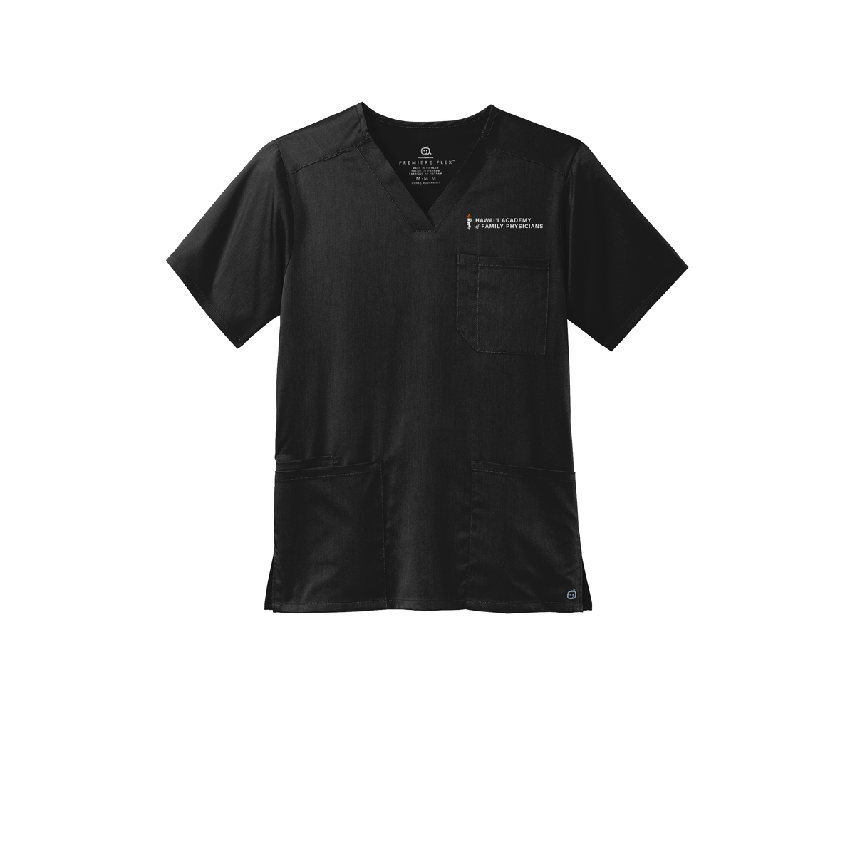 hafp-wink-mens-premiere-flex-v-neck-embroidery-leftchest-WW5068-black-flat-front