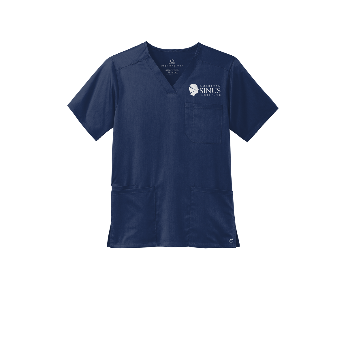 americansinus-wink-mens-premiere-flex-v-neck-embroidery-leftchest-WW5068-navy-flat-front