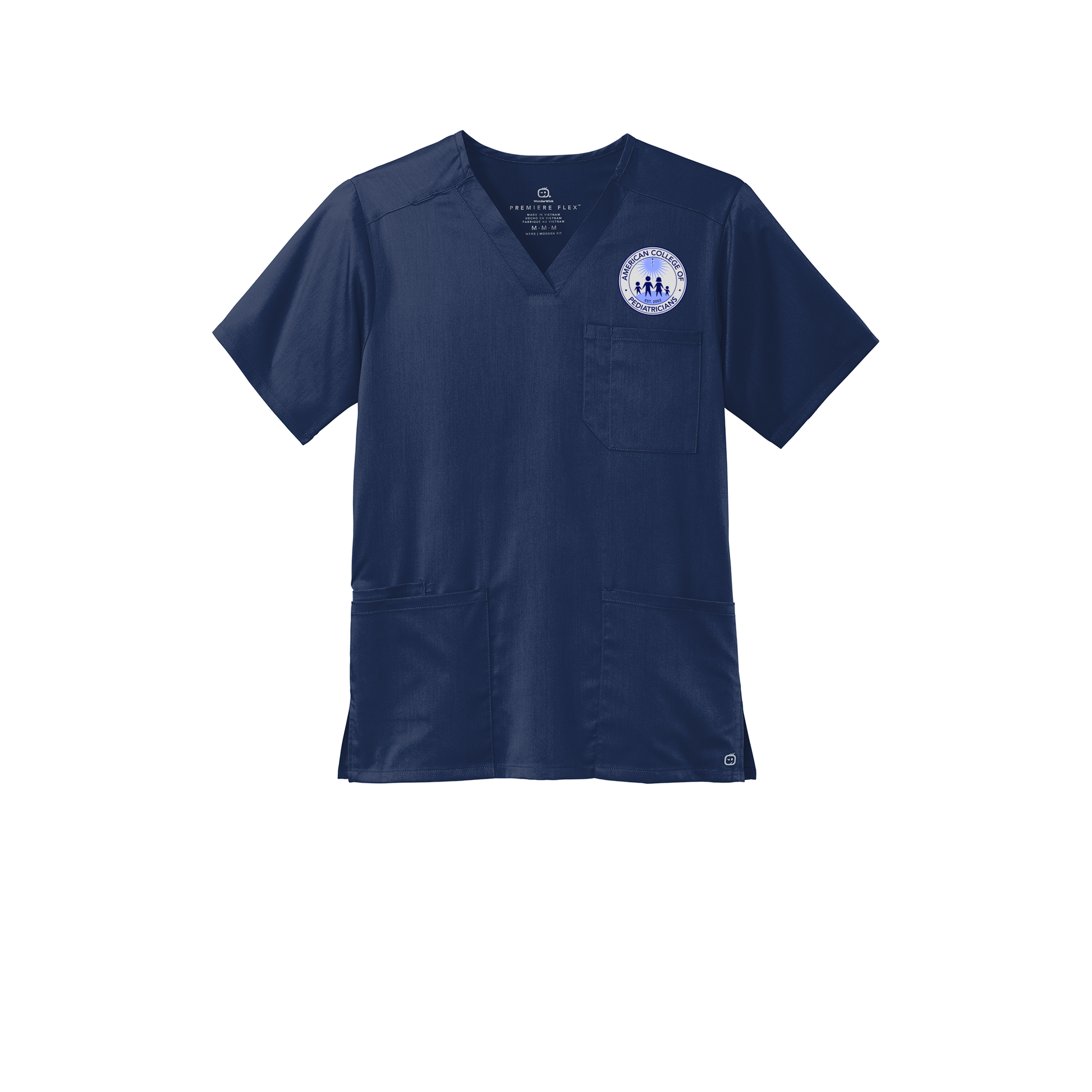 acpeds-wink-mens-premiere-flex-v-neck-embroidery-leftchest-WW5068-navy-flat-front