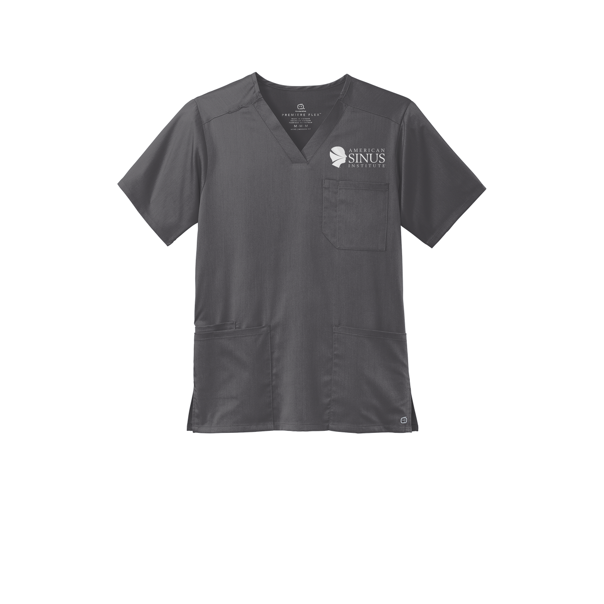 americansinus-wink-mens-premiere-flex-v-neck-embroidery-leftchest-WW5068-pewter-flat-front