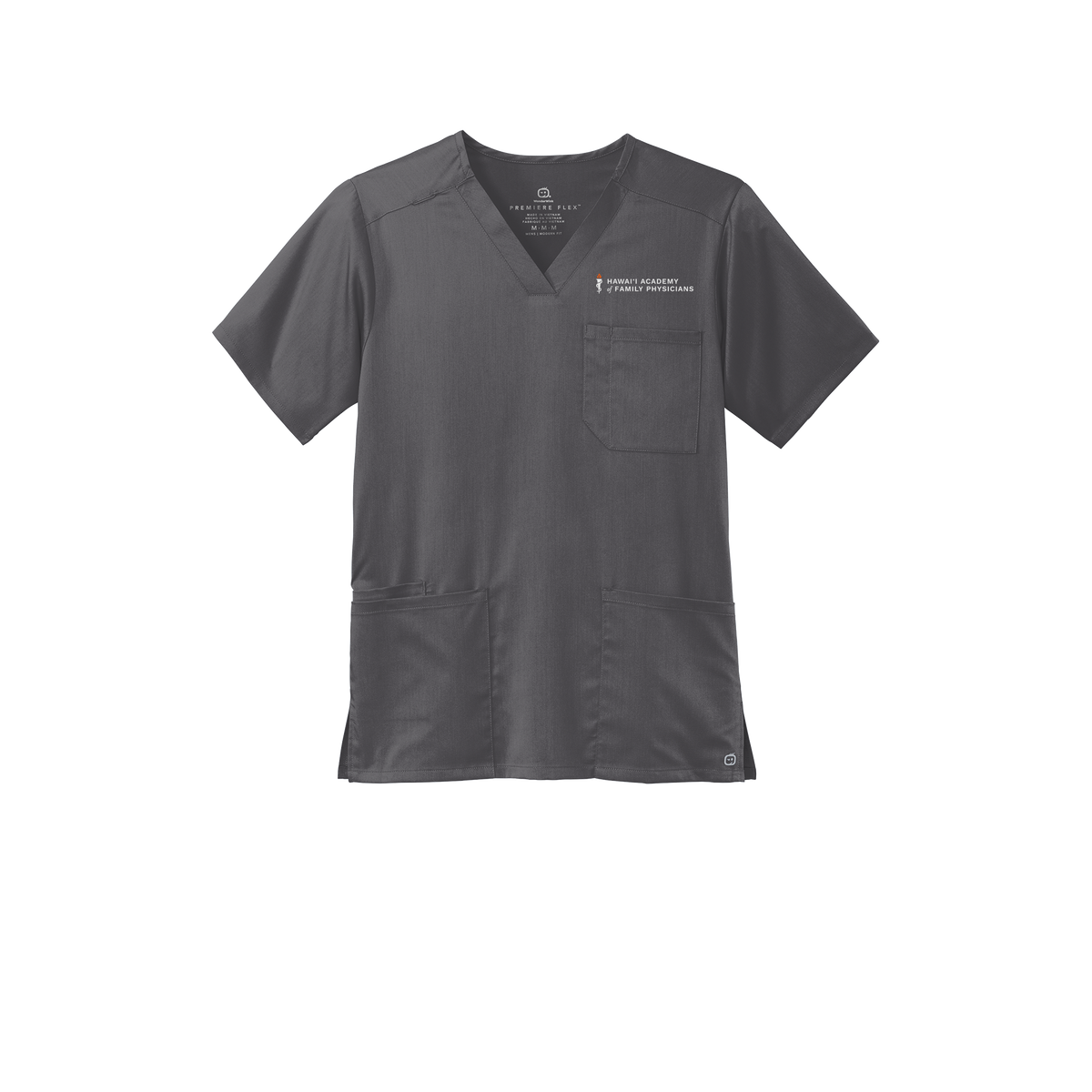 hafp-wink-mens-premiere-flex-v-neck-embroidery-leftchest-WW5068-pewter-flat-front