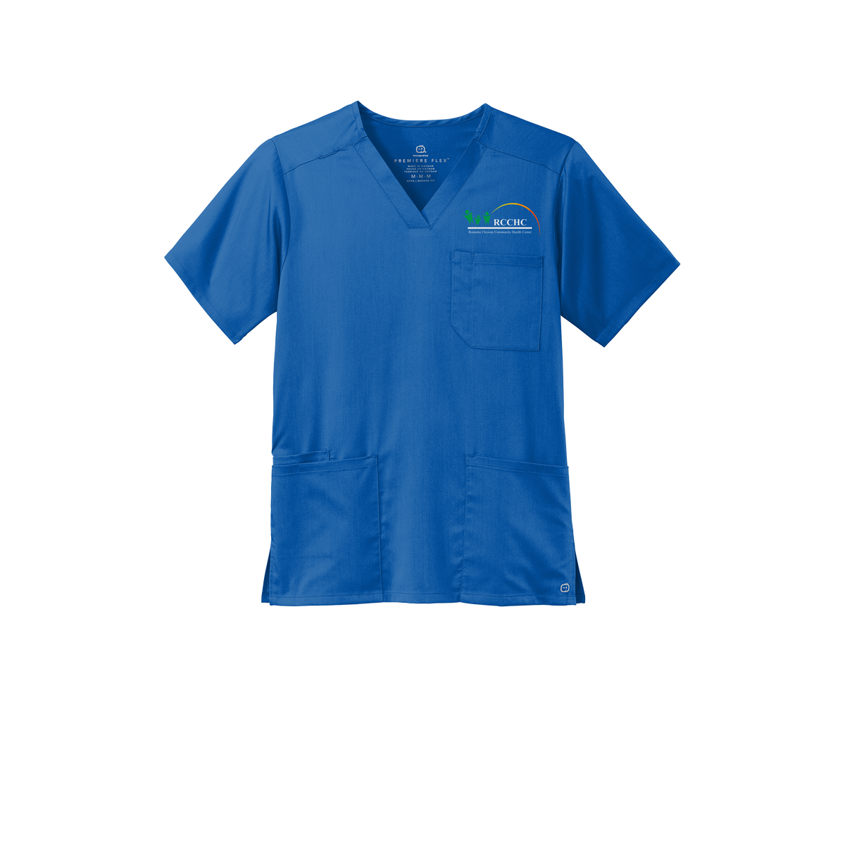 rcchc-wink-mens-premiere-flex-v-neck-embroidery-leftchest-WW5068-royal-flat-front