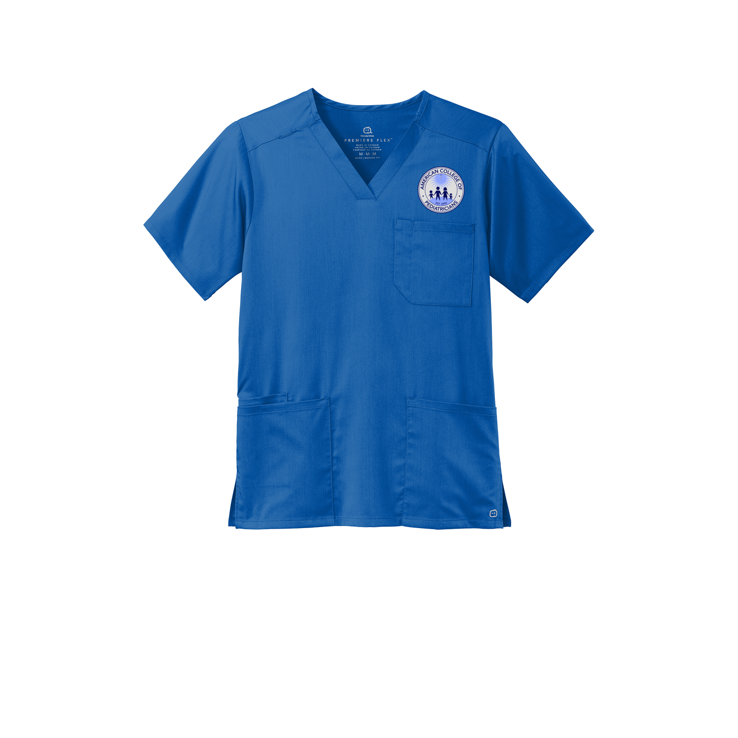 acpeds-wink-mens-premiere-flex-v-neck-embroidery-leftchest-WW5068-royal-flat-front