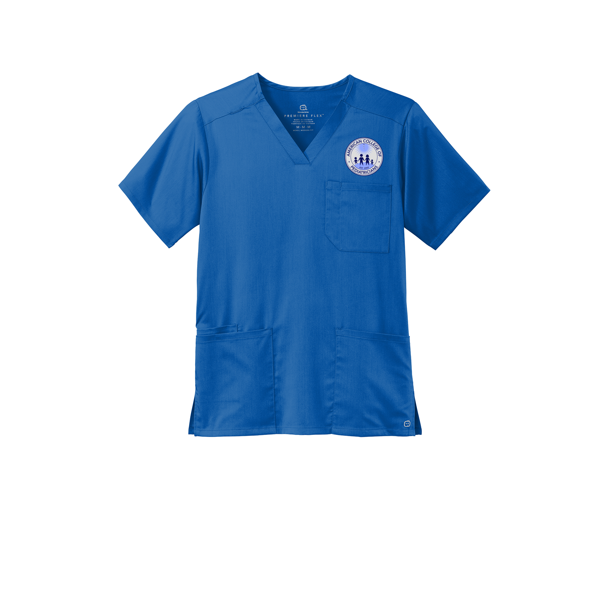 acpeds-wink-mens-premiere-flex-v-neck-embroidery-leftchest-WW5068-royal-flat-front