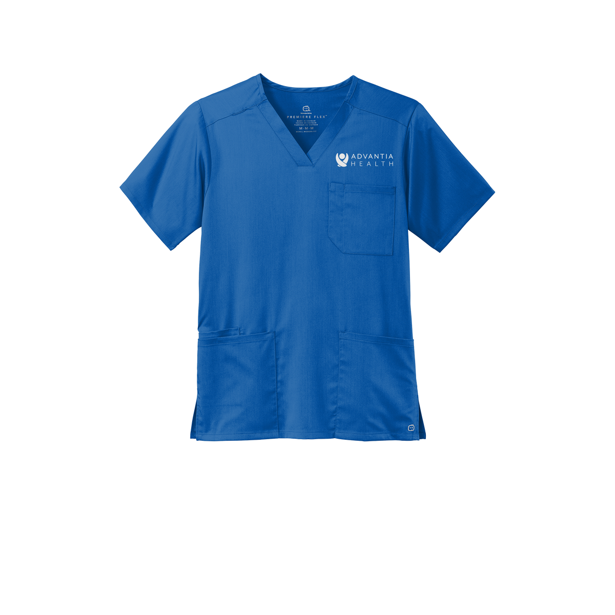 advantiahealth-wink-mens-premiere-flex-v-neck-embroidery-leftchest-WW5068-royal-flat-front