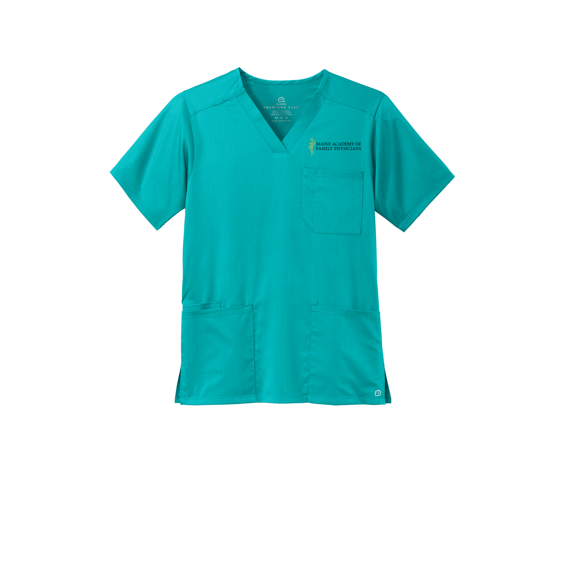 maineafp-wink-mens-premiere-flex-v-neck-embroidery-leftchest-WW5068-teal-flat-front