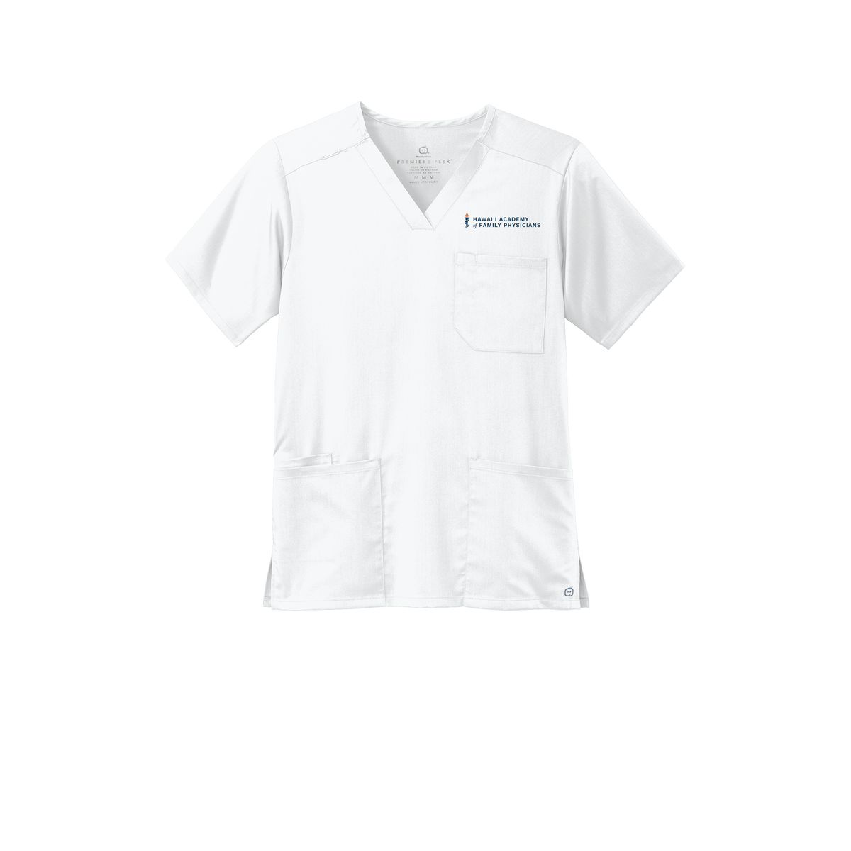 hafp-wink-mens-premiere-flex-v-neck-embroidery-leftchest-WW5068-white-flat-front