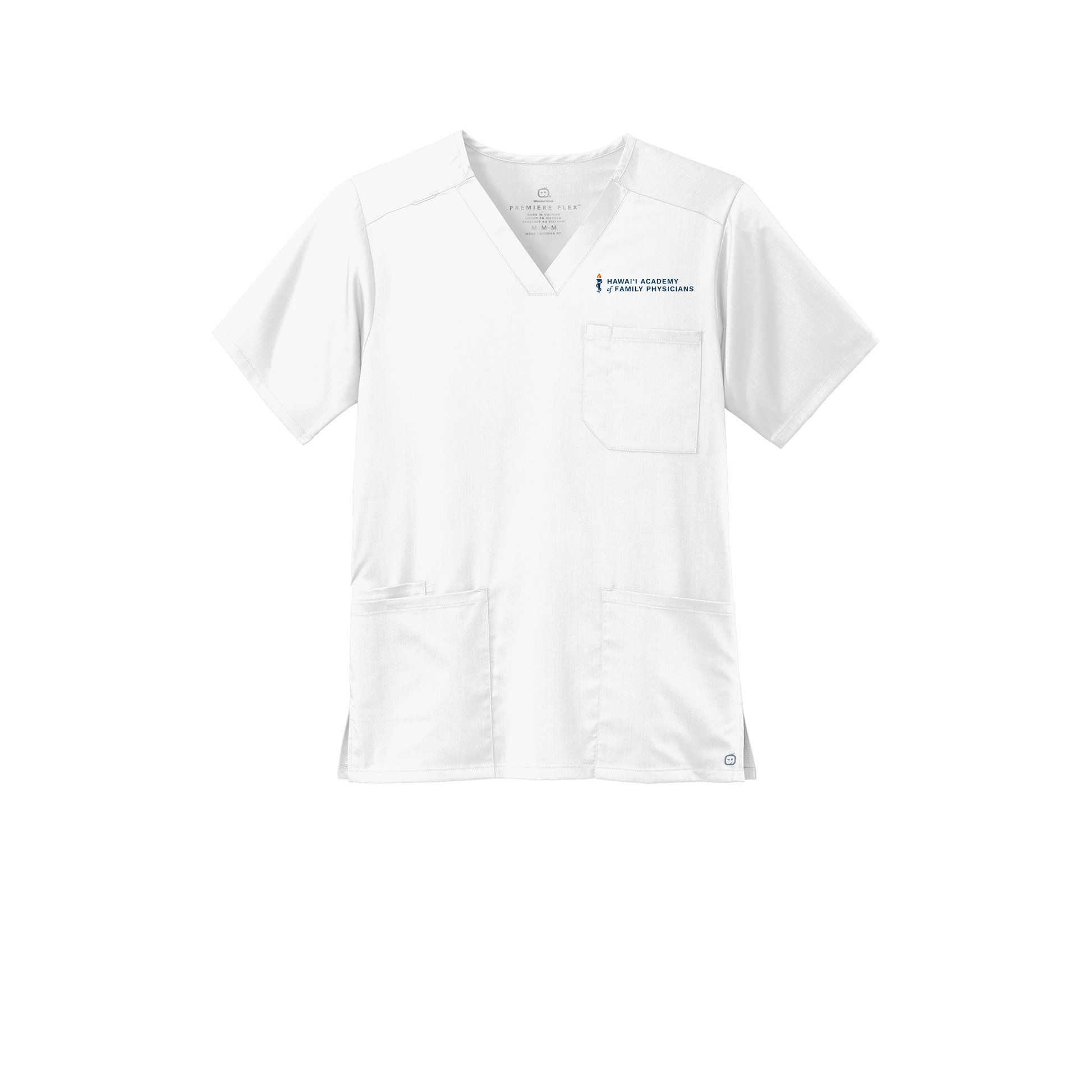 hafp-wink-mens-premiere-flex-v-neck-embroidery-leftchest-WW5068-white-flat-front