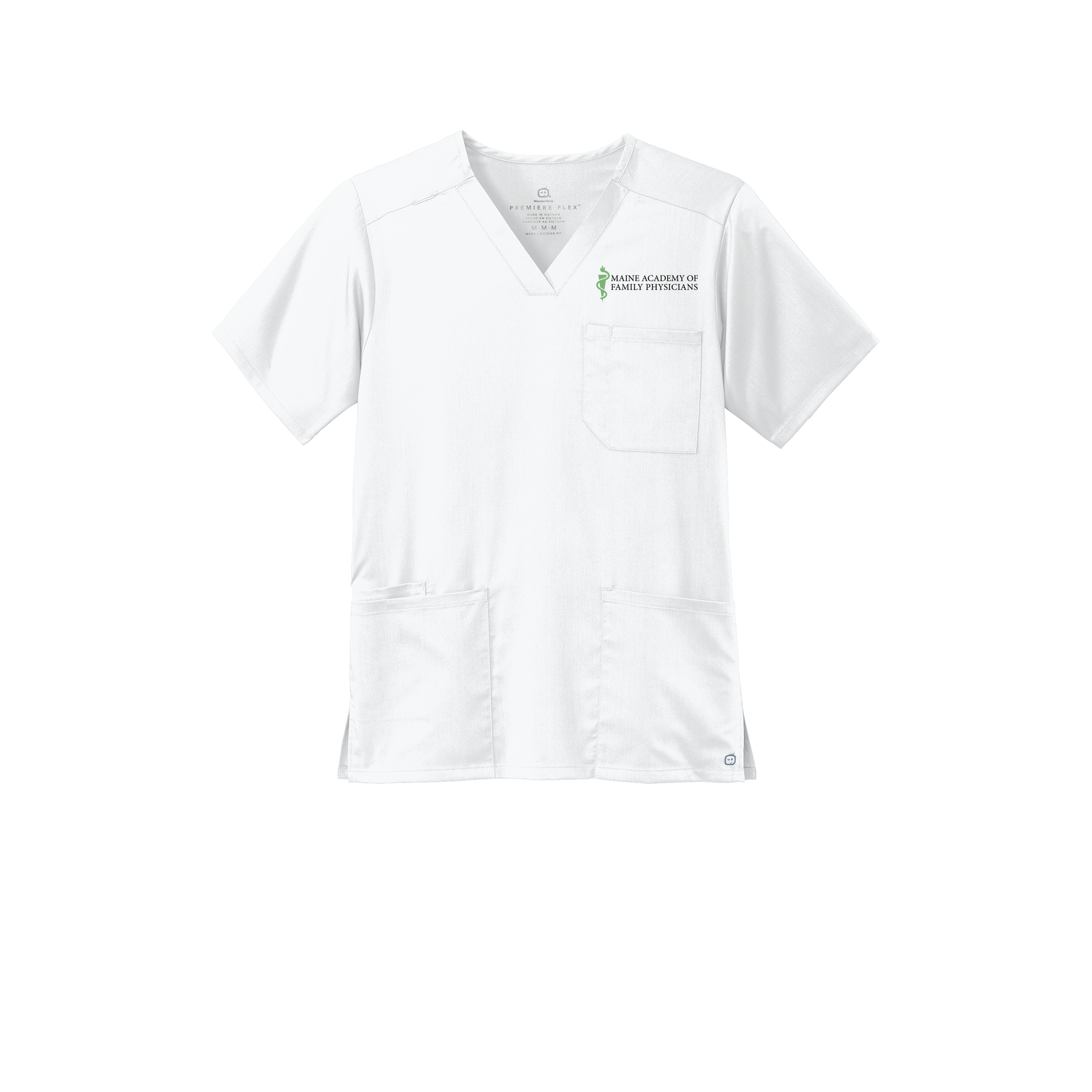 maineafp-wink-mens-premiere-flex-v-neck-embroidery-leftchest-WW5068-white-flat-front