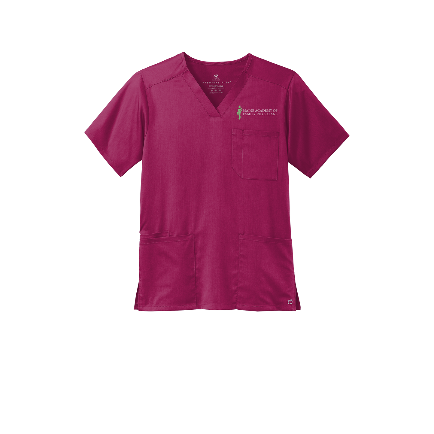 maineafp-wink-mens-premiere-flex-v-neck-embroidery-leftchest-WW5068-wine-flat-front