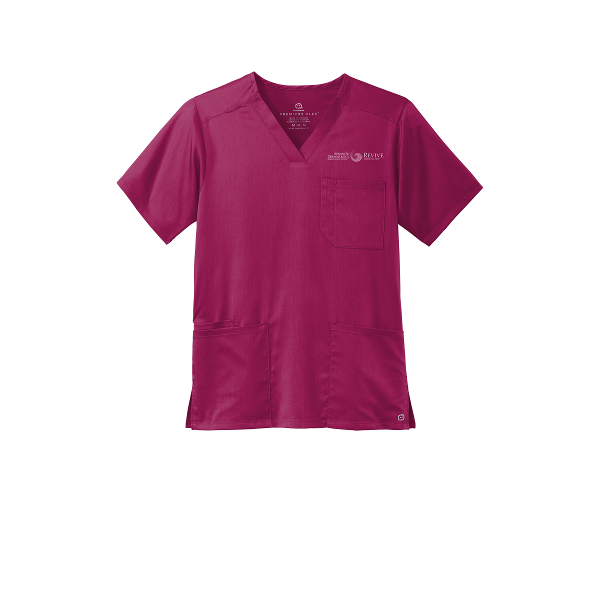 advancedskinmd-wink-mens-premiere-flex-v-neck-embroidery-leftchest-WW5068-wine-flat-front