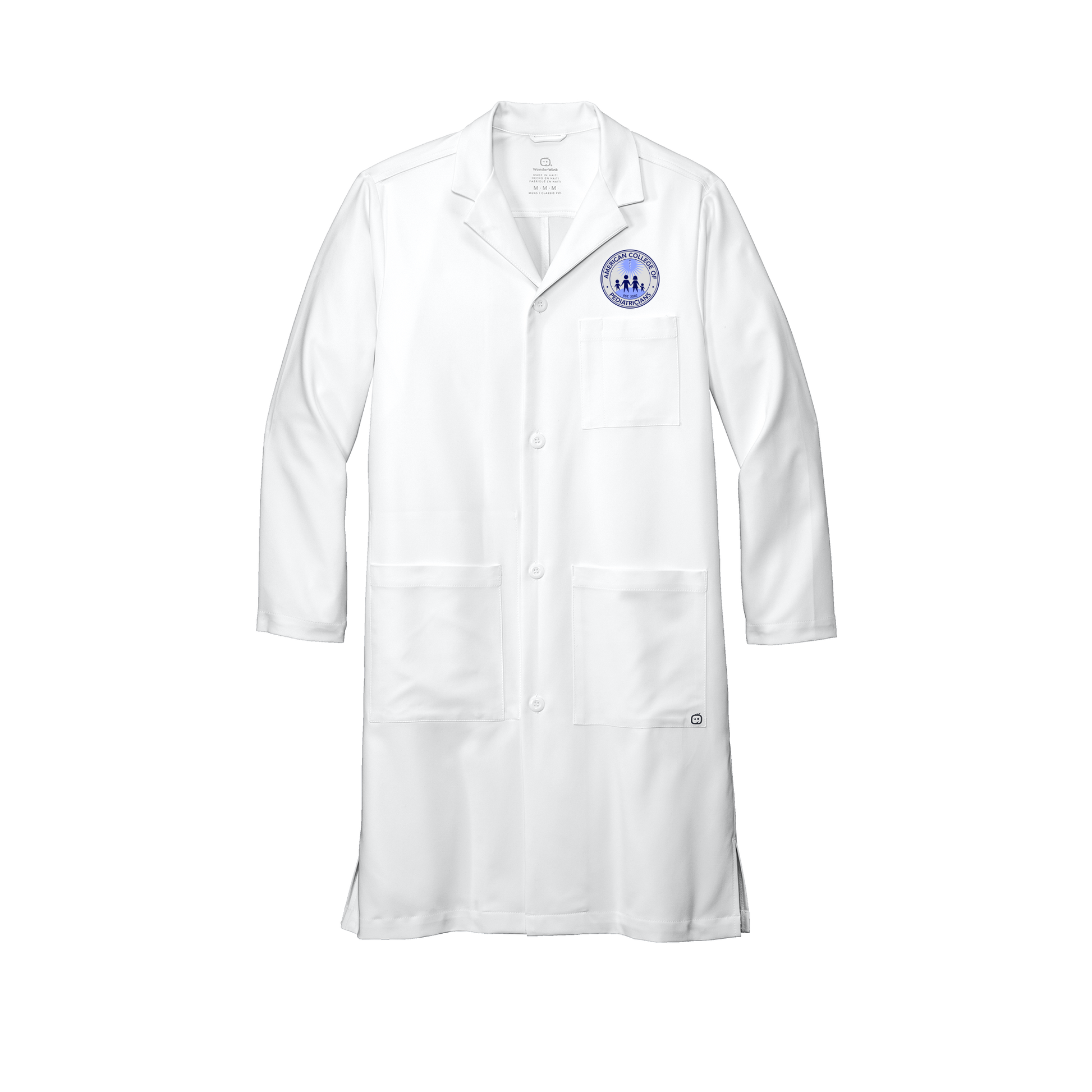 acpeds-wink-mens-lab-coat-long-embroidery-leftchest-WW5172-white-flat-front