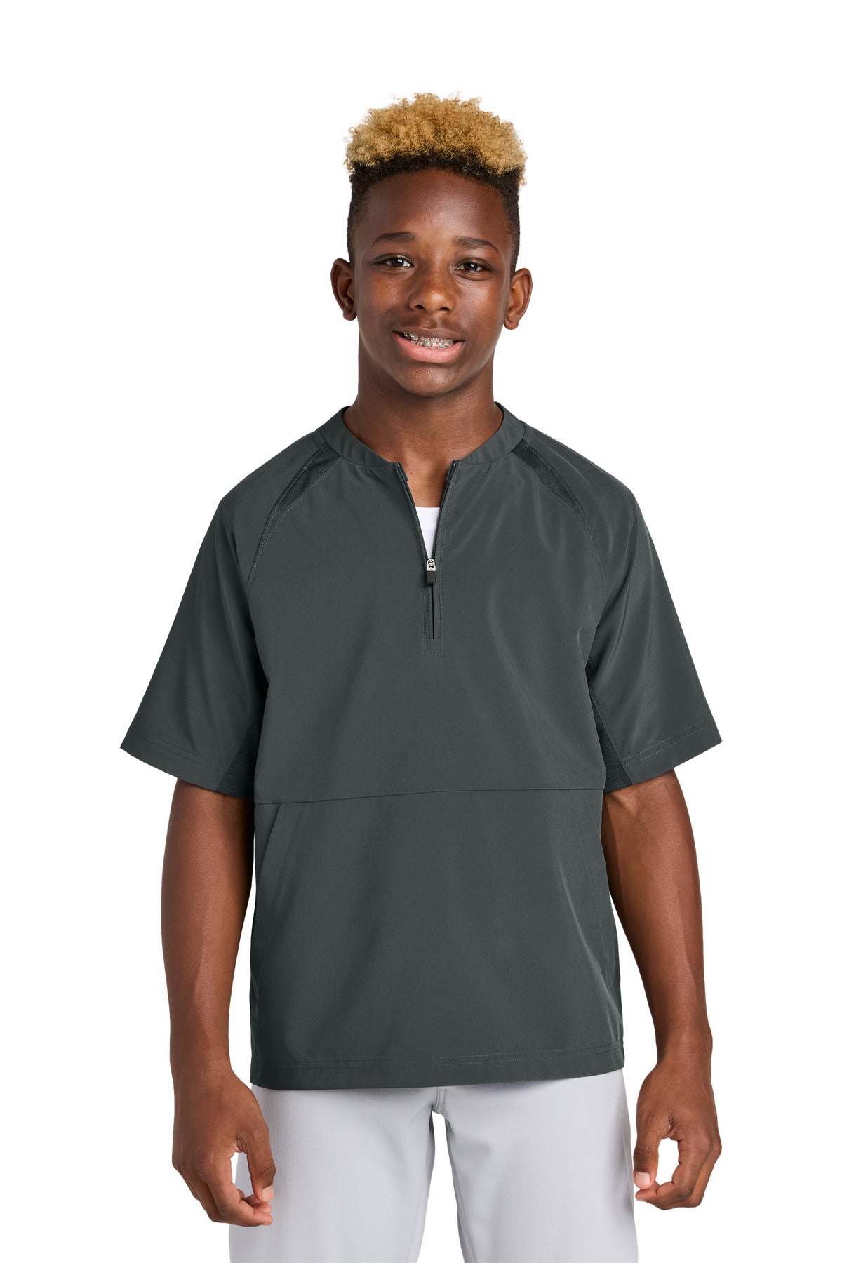 Sport-Tek® Youth Repeat 1/2-Zip Short Sleeve Jacket YJST489