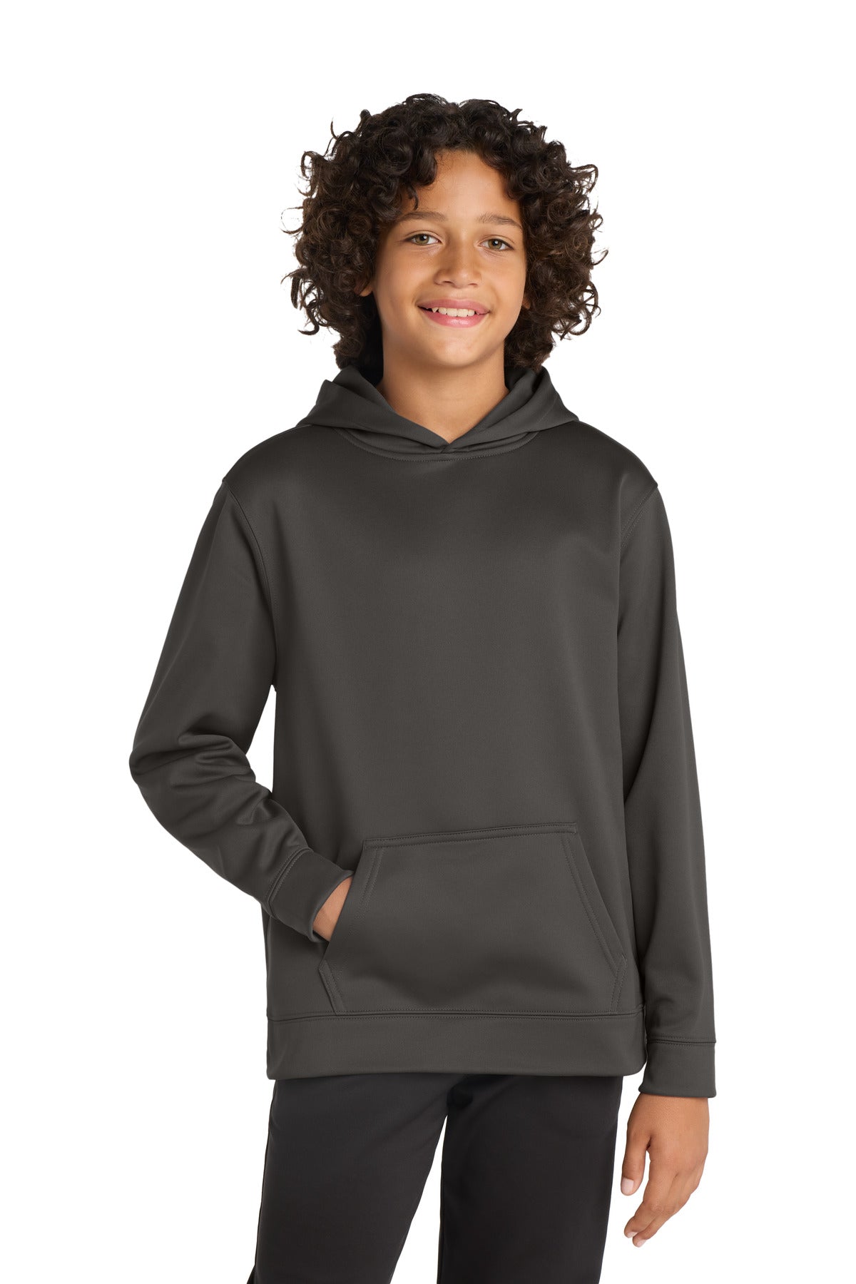Sport-Tek® Youth Sport-Wick® Fleece Hooded Pullover. YST244