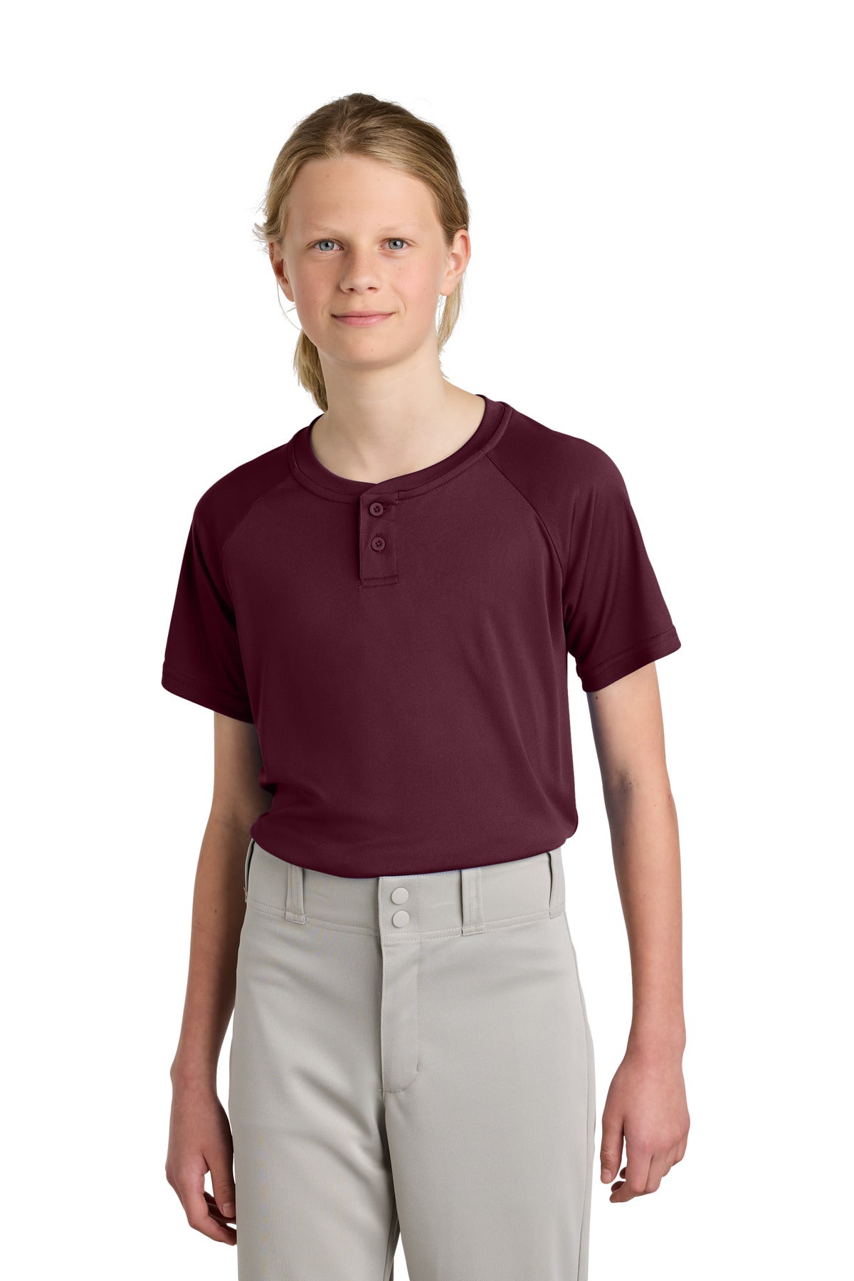 Sport-Tek® Youth PosiCharge® Competitor™ 2-Button Henley YST359