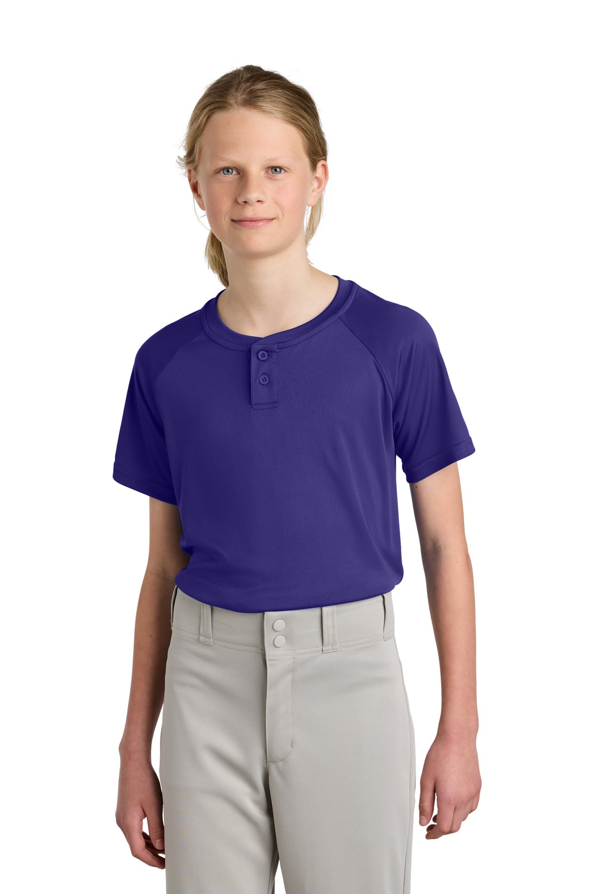 Sport-Tek® Youth PosiCharge® Competitor™ 2-Button Henley YST359