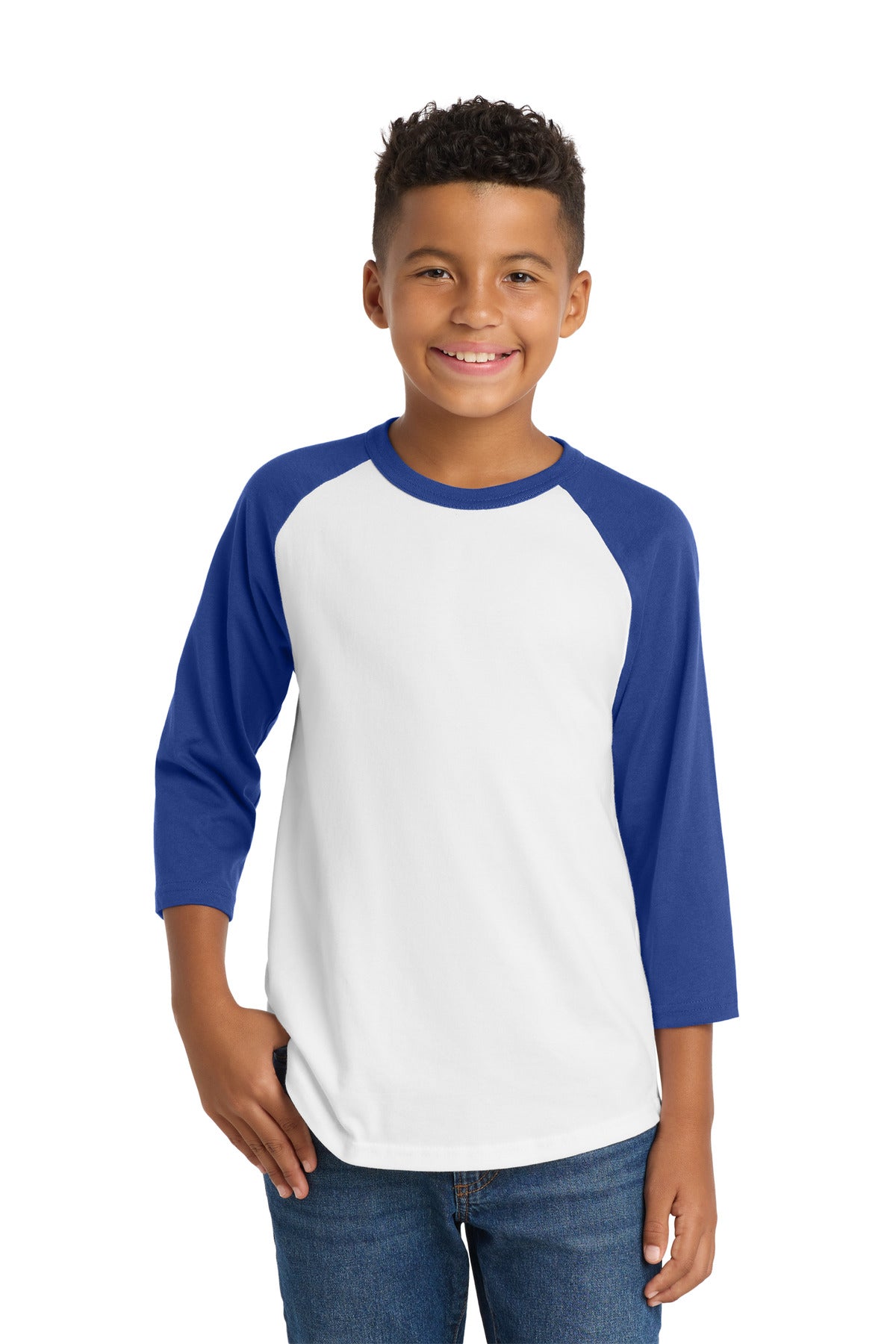 Sport-Tek® Youth Colorblock Raglan Jersey.  YT200