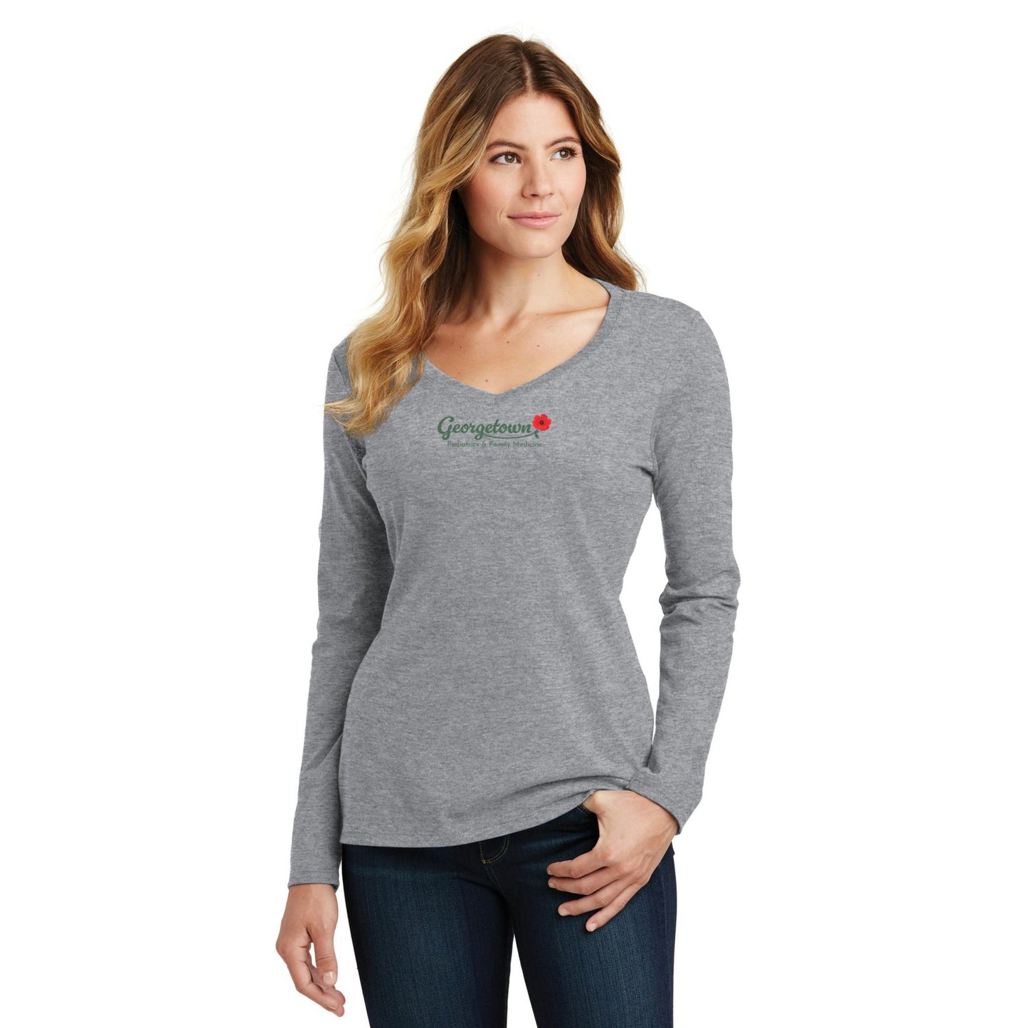 Women's Long Sleeve V-Neck Tee