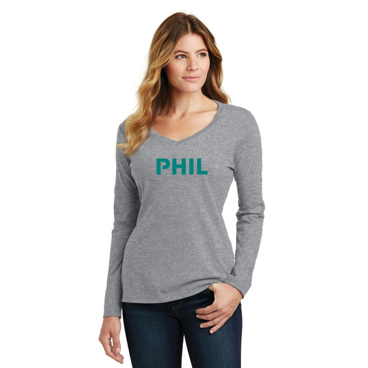 Women's Long Sleeve V-Neck Tee