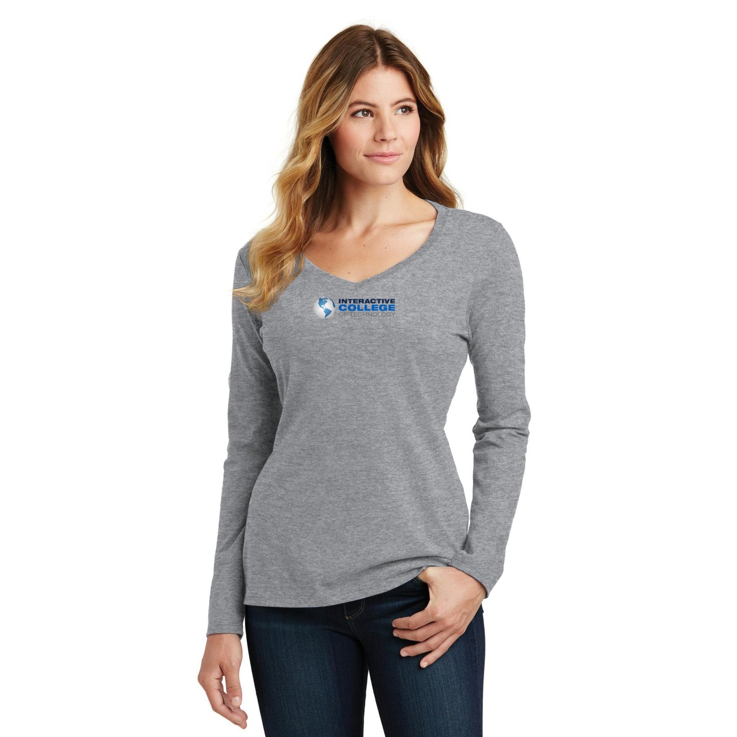 Women's Long Sleeve V-Neck Tee
