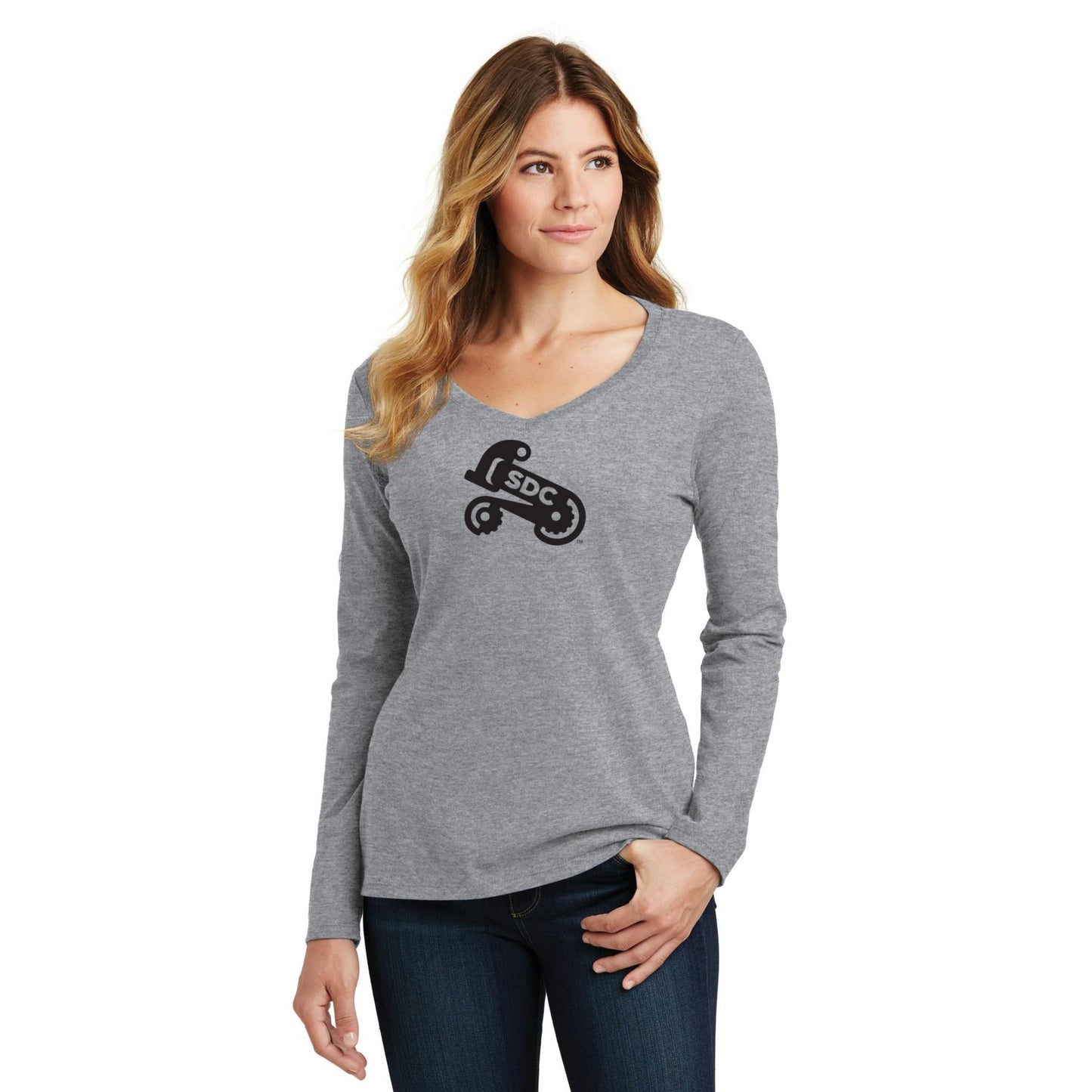 Women's Long Sleeve V-Neck Tee