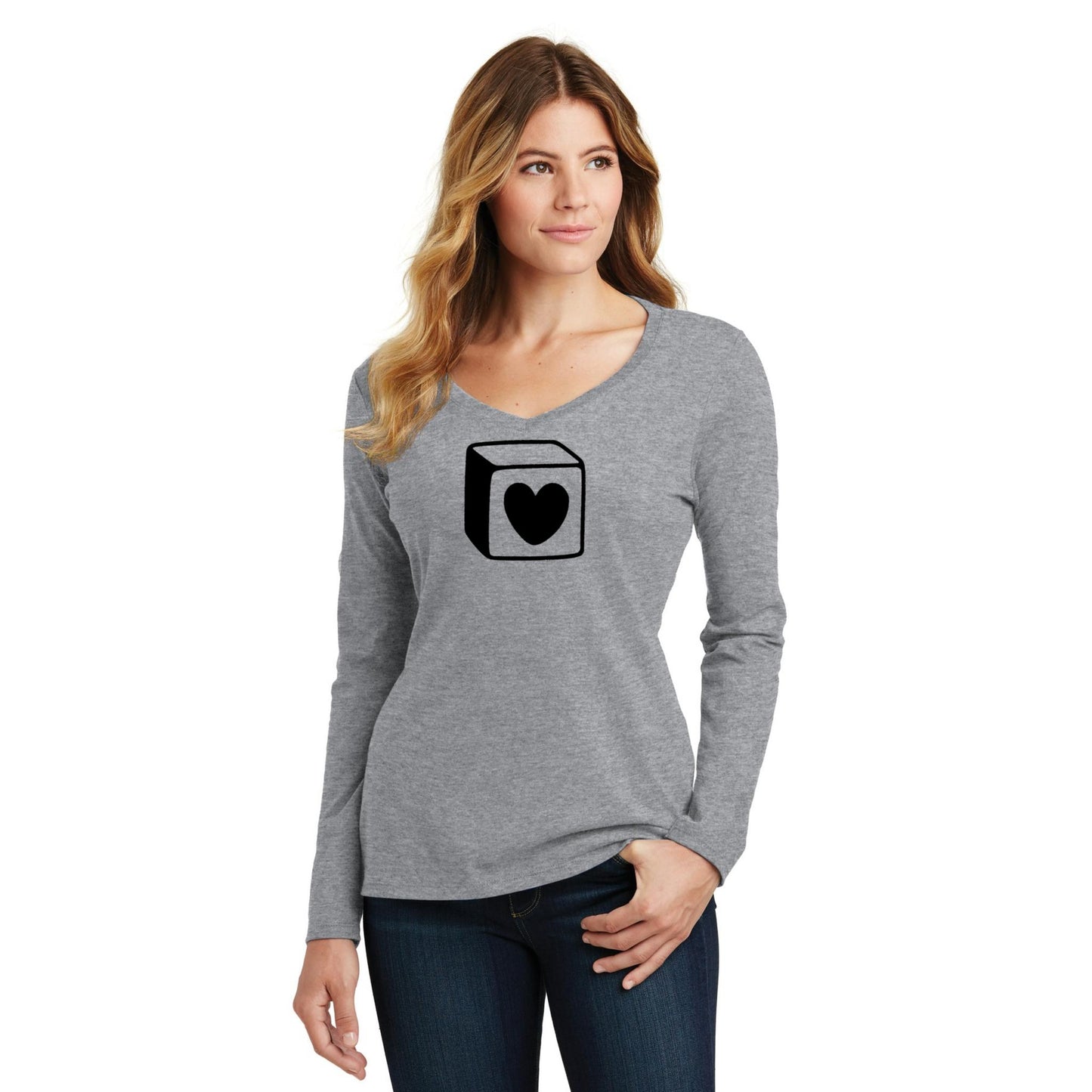 Women's Long Sleeve V-Neck Tee