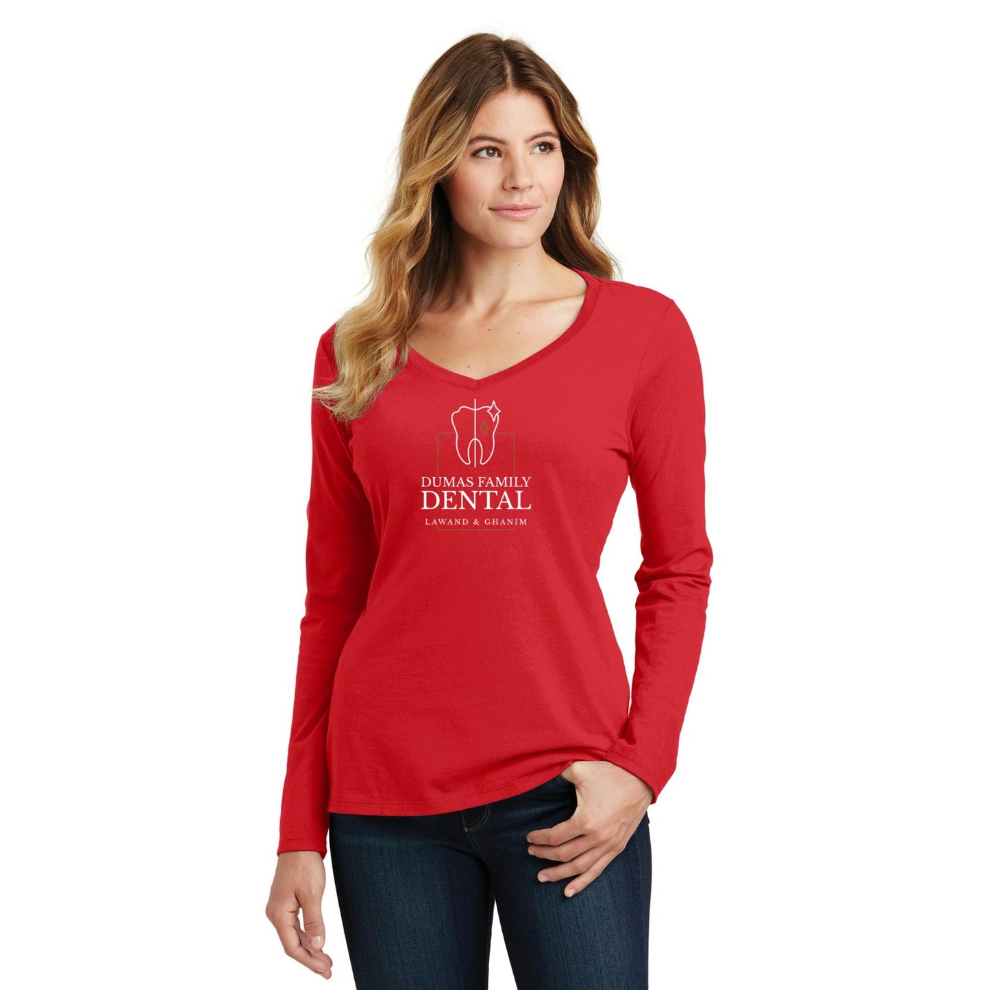 Women's Long Sleeve V-Neck Tee
