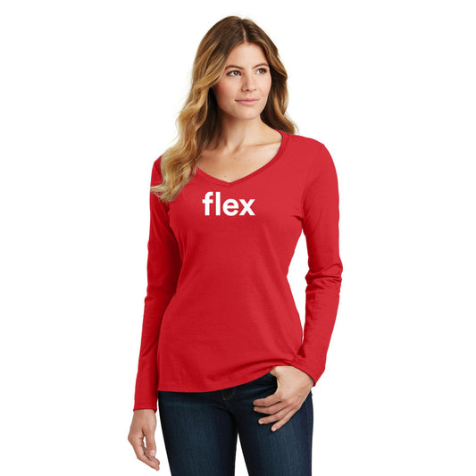 Women's Long Sleeve V-Neck Tee