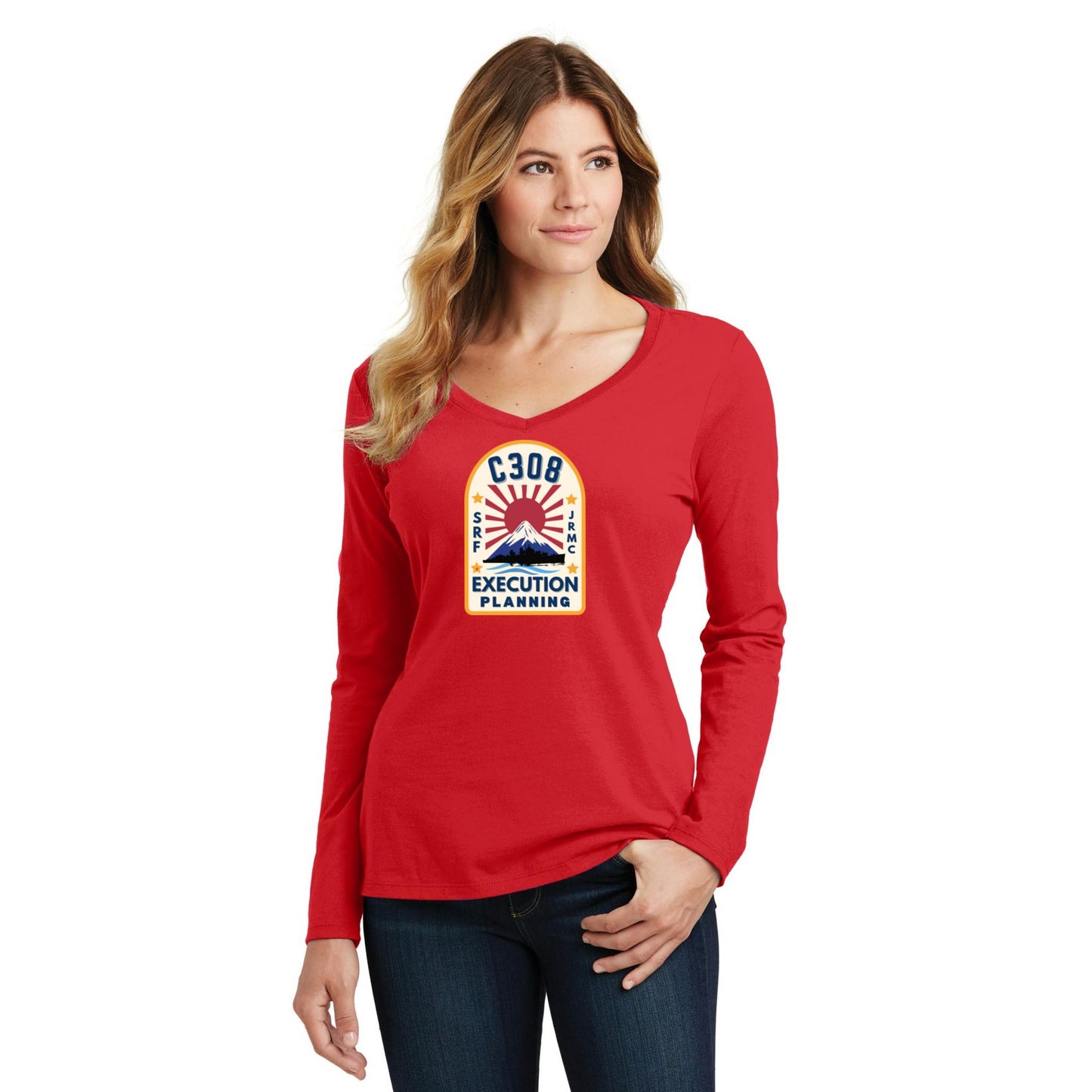 Women's Long Sleeve V-Neck Tee