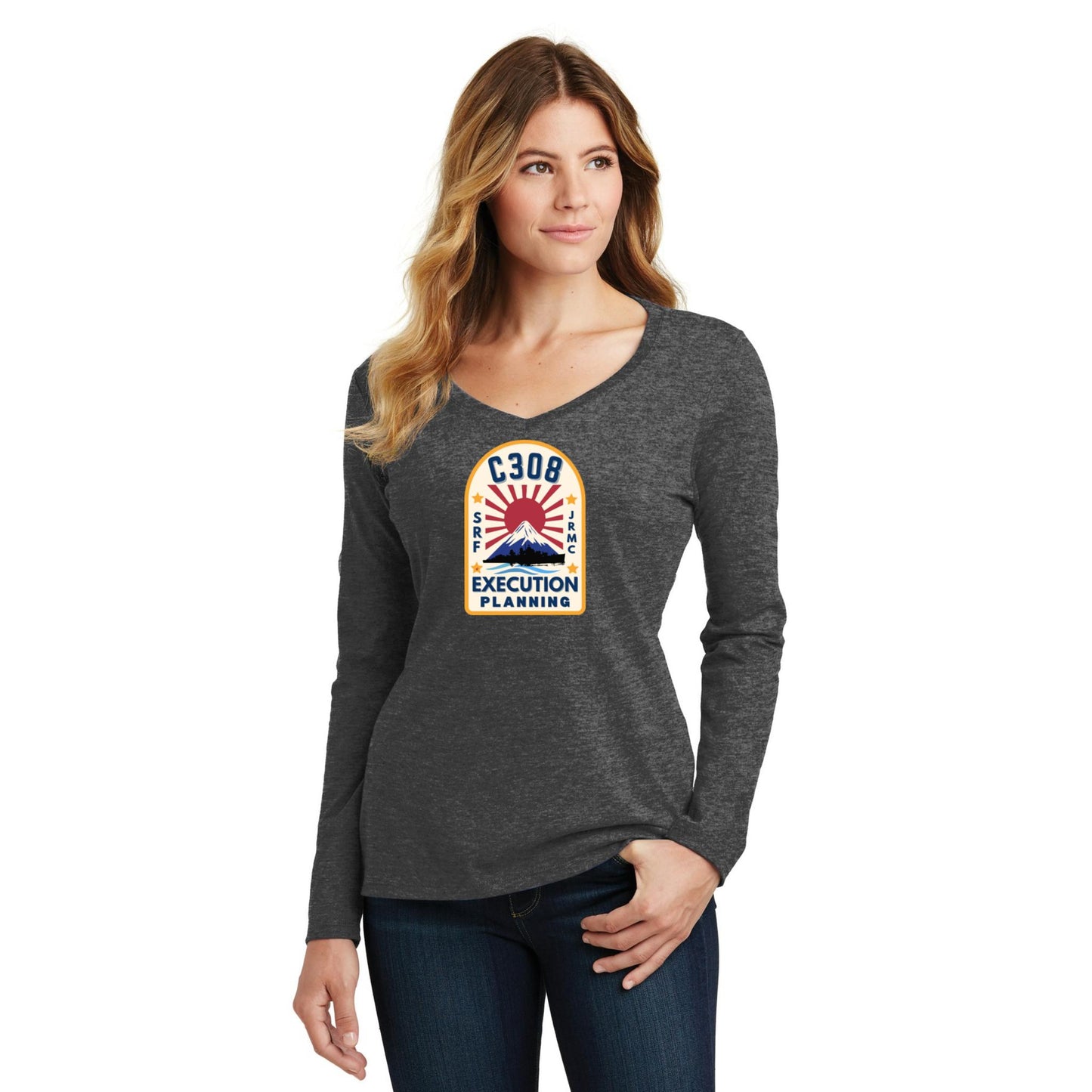 Women's Long Sleeve V-Neck Tee