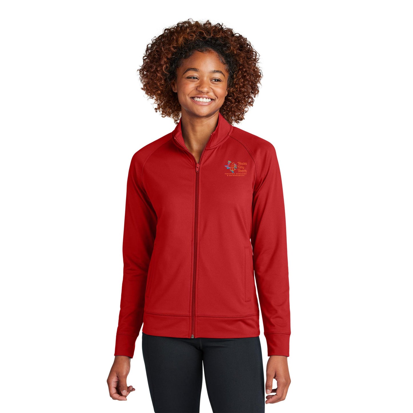 Sport-Tek® Women's Sport-Wick® Stretch Full-Zip Cadet Jacket