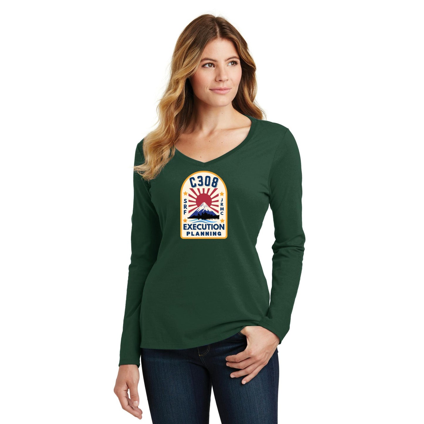Women's Long Sleeve V-Neck Tee